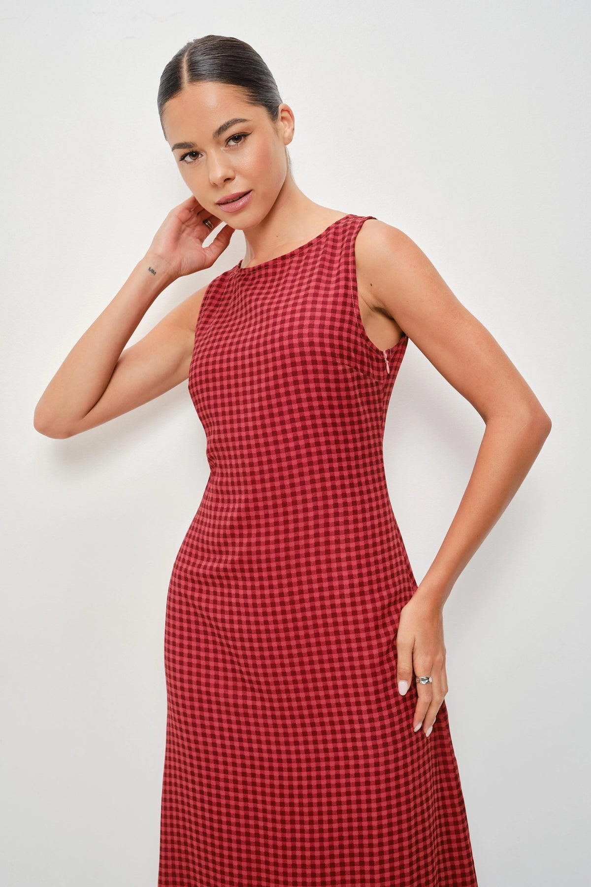Aella Gingham Maxi Dress