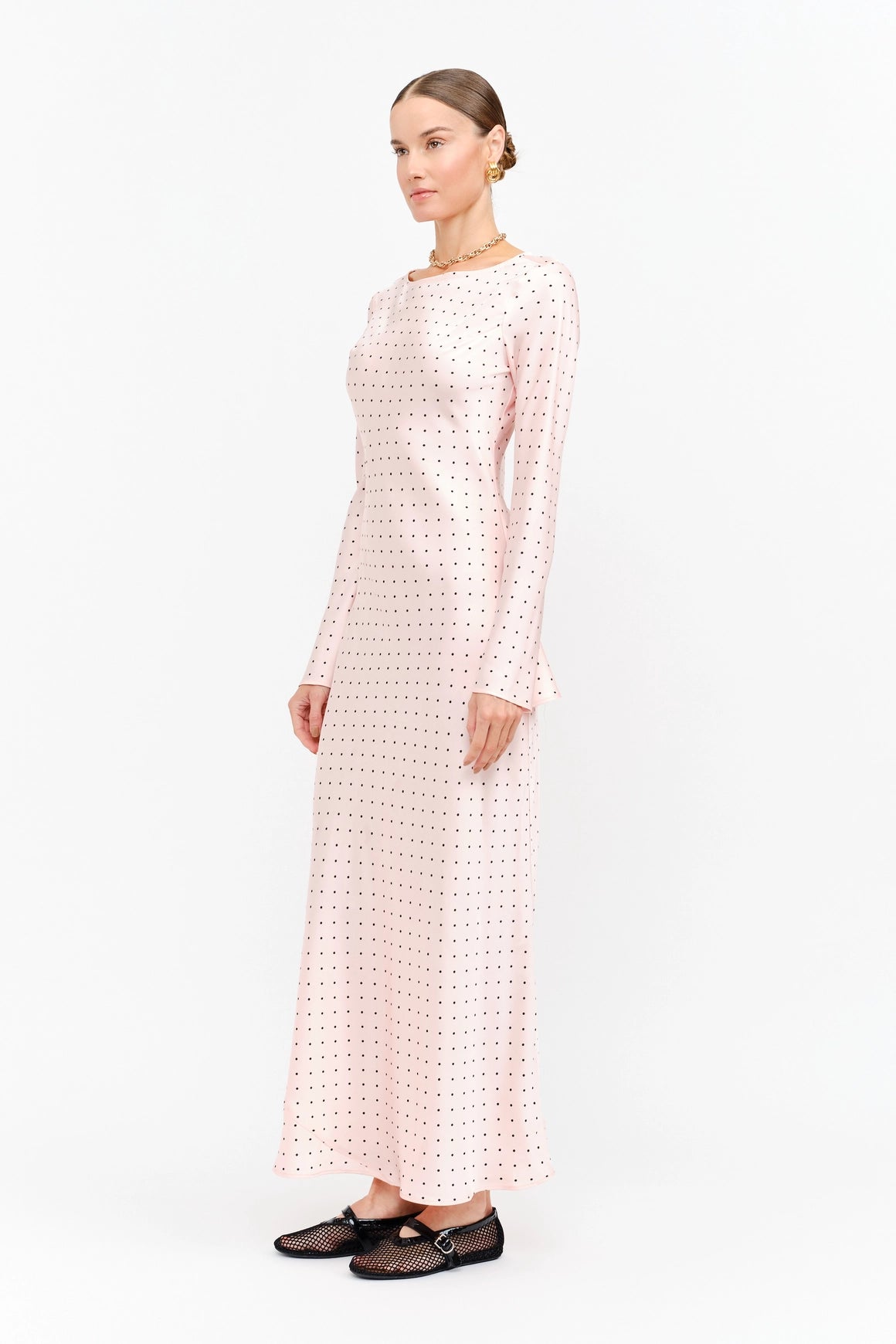 Georgie Polka Dot Maxi Dress - Pink