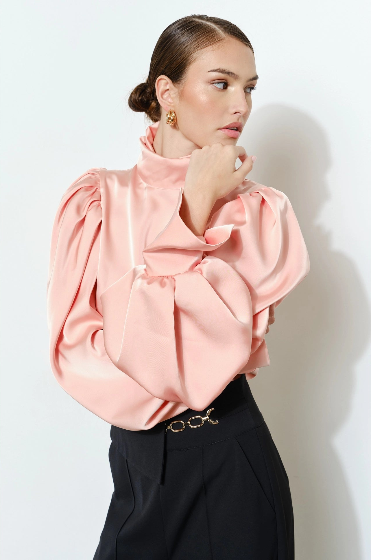 Silky Satin Blouse - Pink