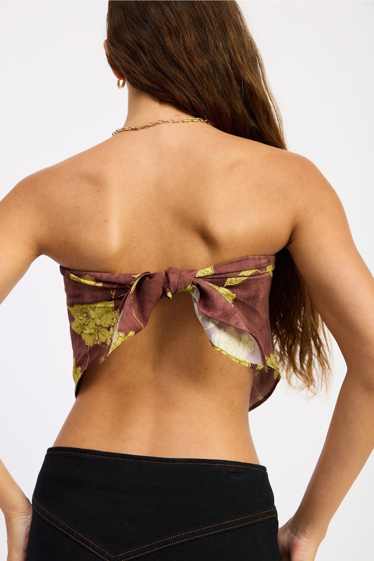 Scarf Bandana Top - Brown