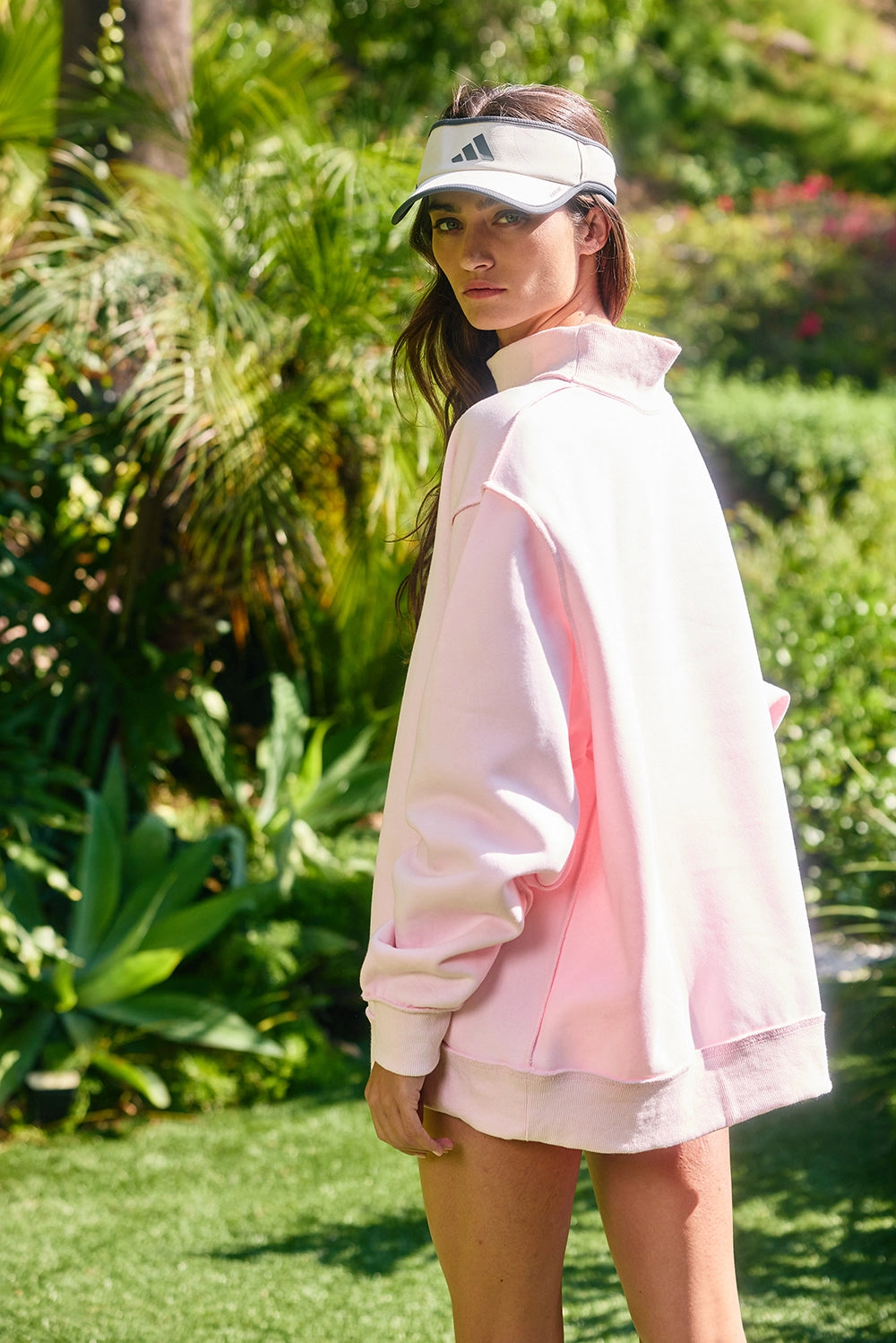 Reversible Mock Neck Sweatshirt - Ballet Pink