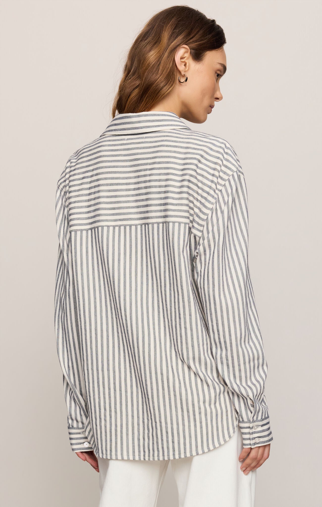 Z Supply Reese Button Up Stripe Top - Eclipse