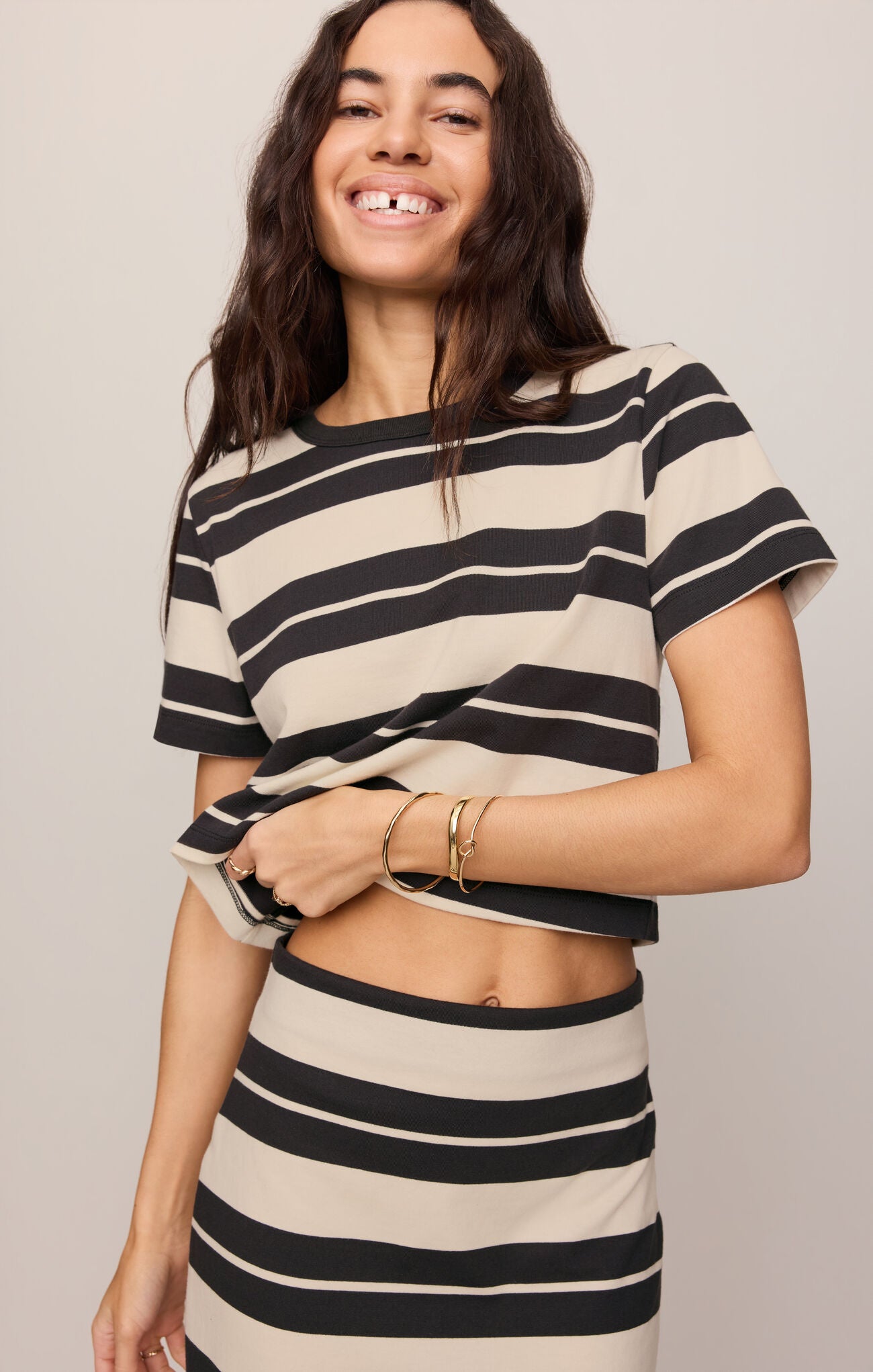 Z Supply Stellan Striped Tee - Ash Black