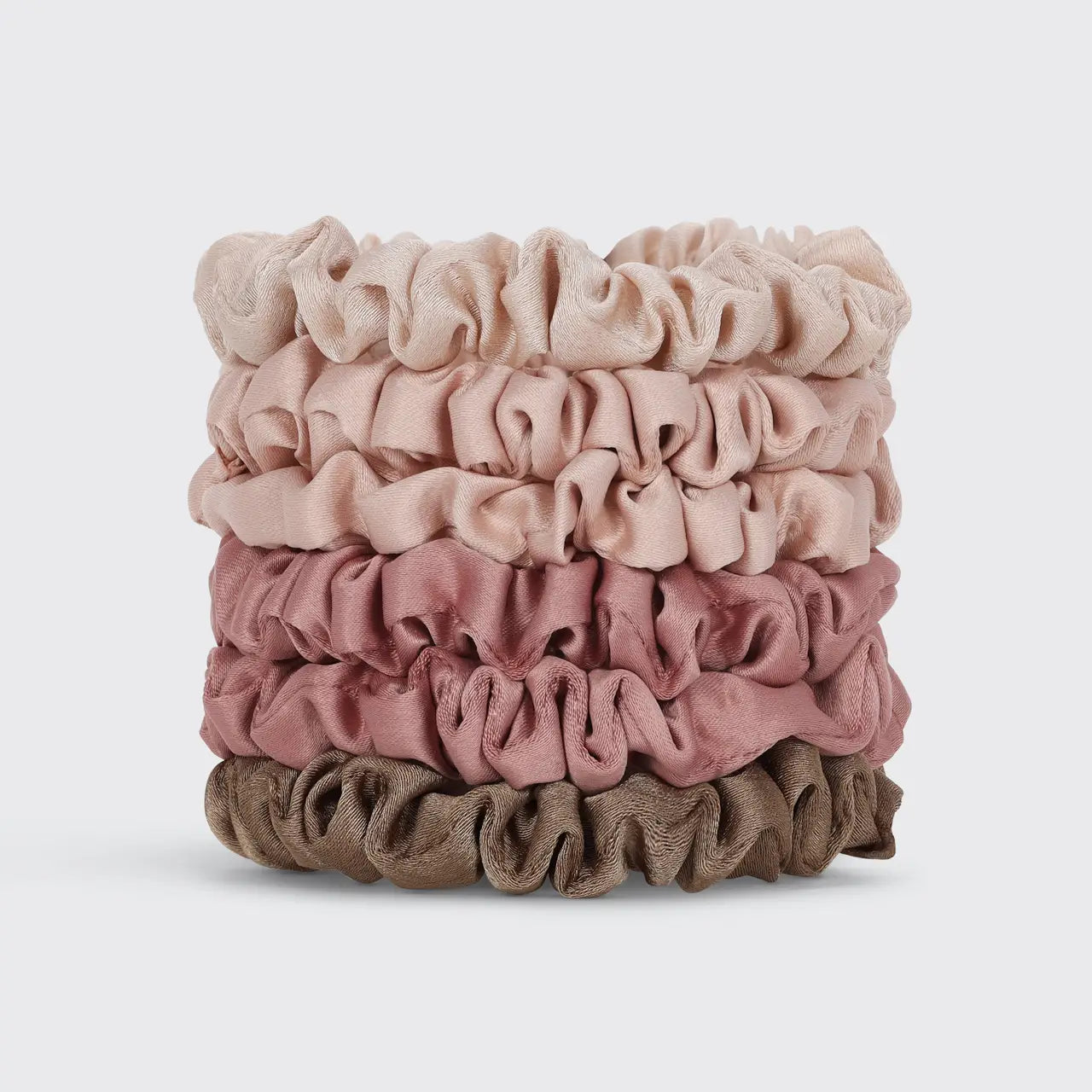KITSCH - Ultra Petite Satin Scrunchies - Terracotta