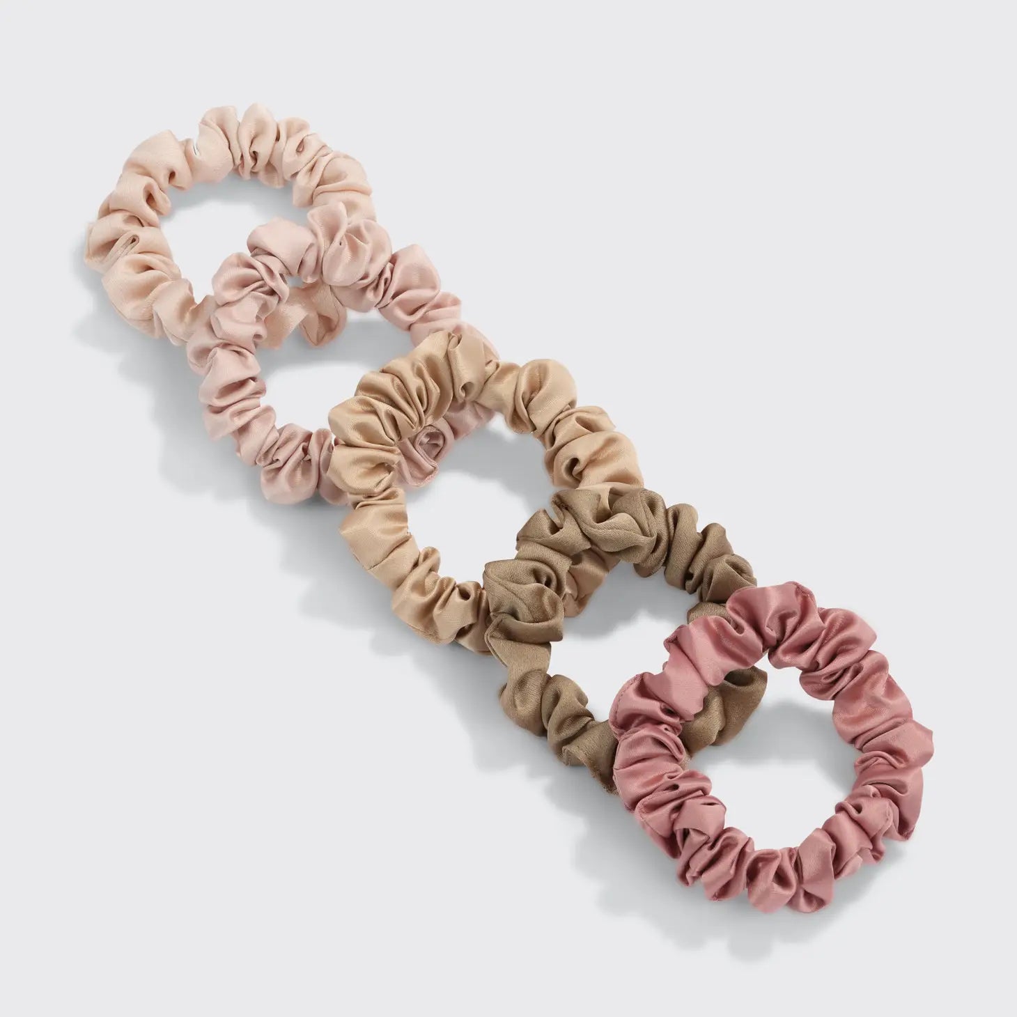 KITSCH - Ultra Petite Satin Scrunchies - Terracotta