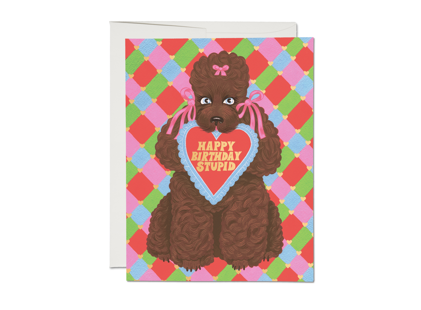 Red Cap Cards - Birthday Poodle