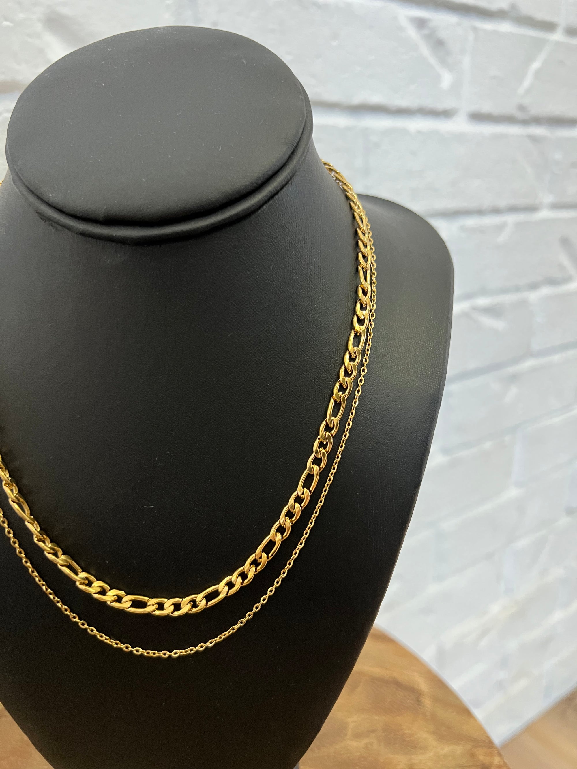18K Annie Double Layer Chain Necklace