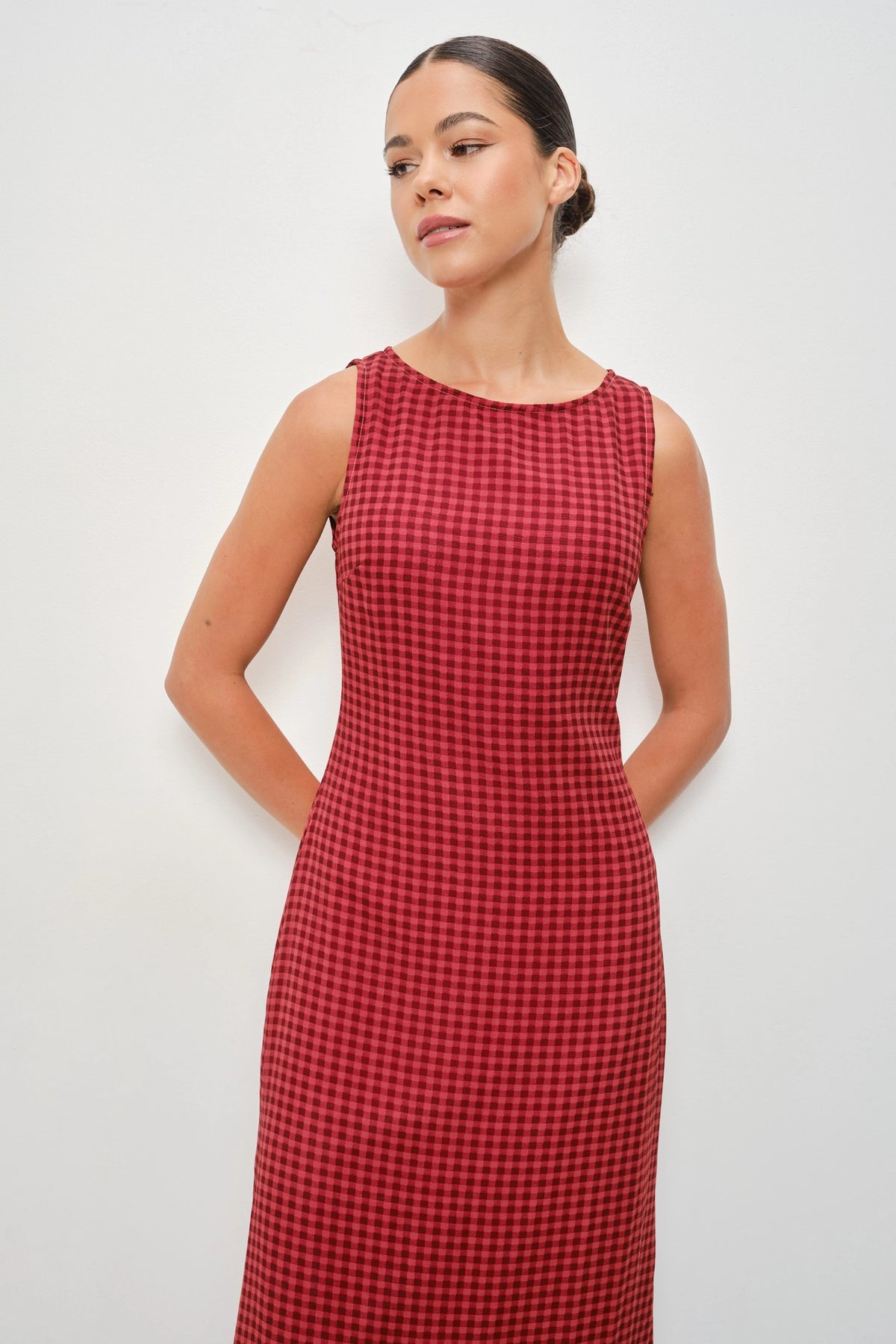Aella Gingham Maxi Dress