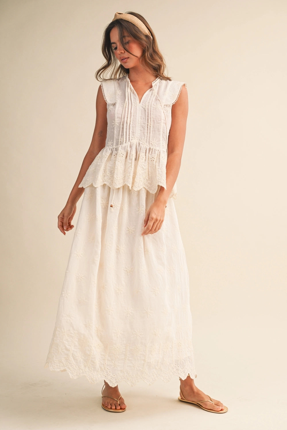 Emory Scalloped Skirt Set