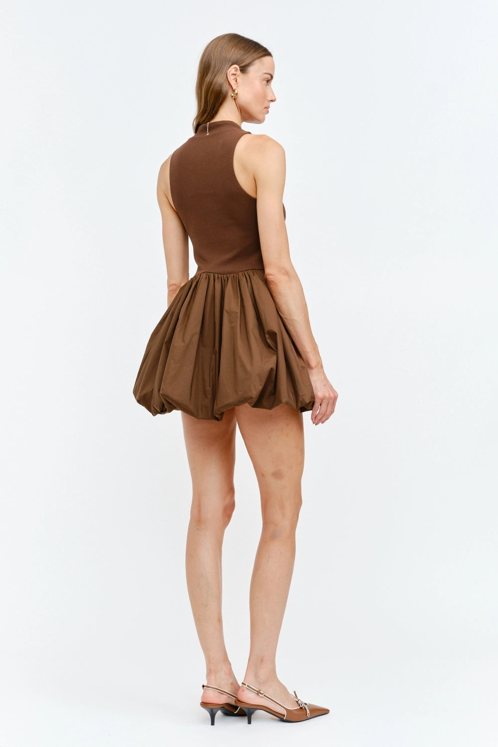 Rita Mini Dress - Brown