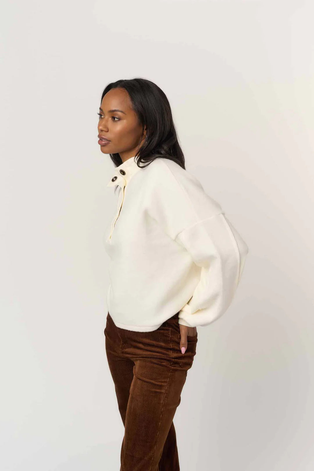 Saturn Fleece Henley Sweatshirt