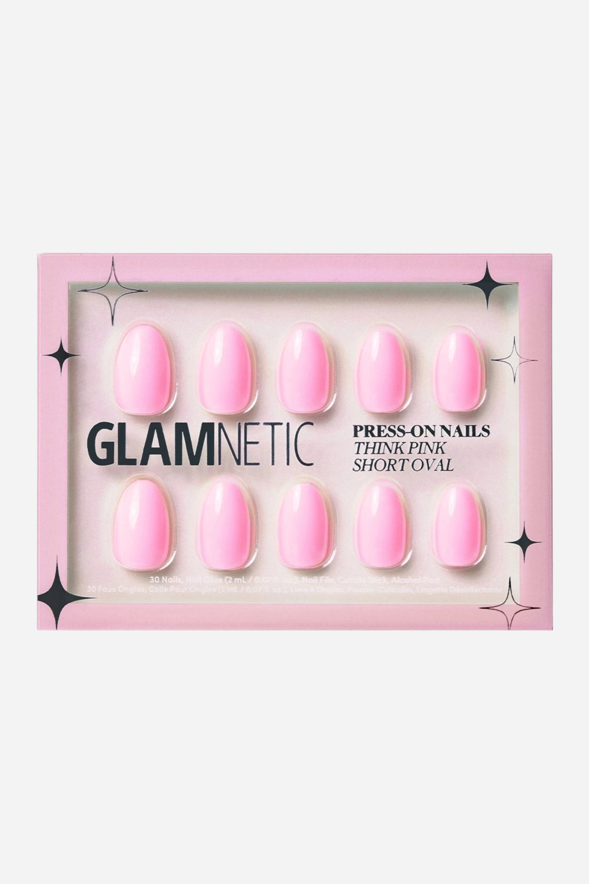 Glamnetic - Press-on Nails Short Oval - Think Pink