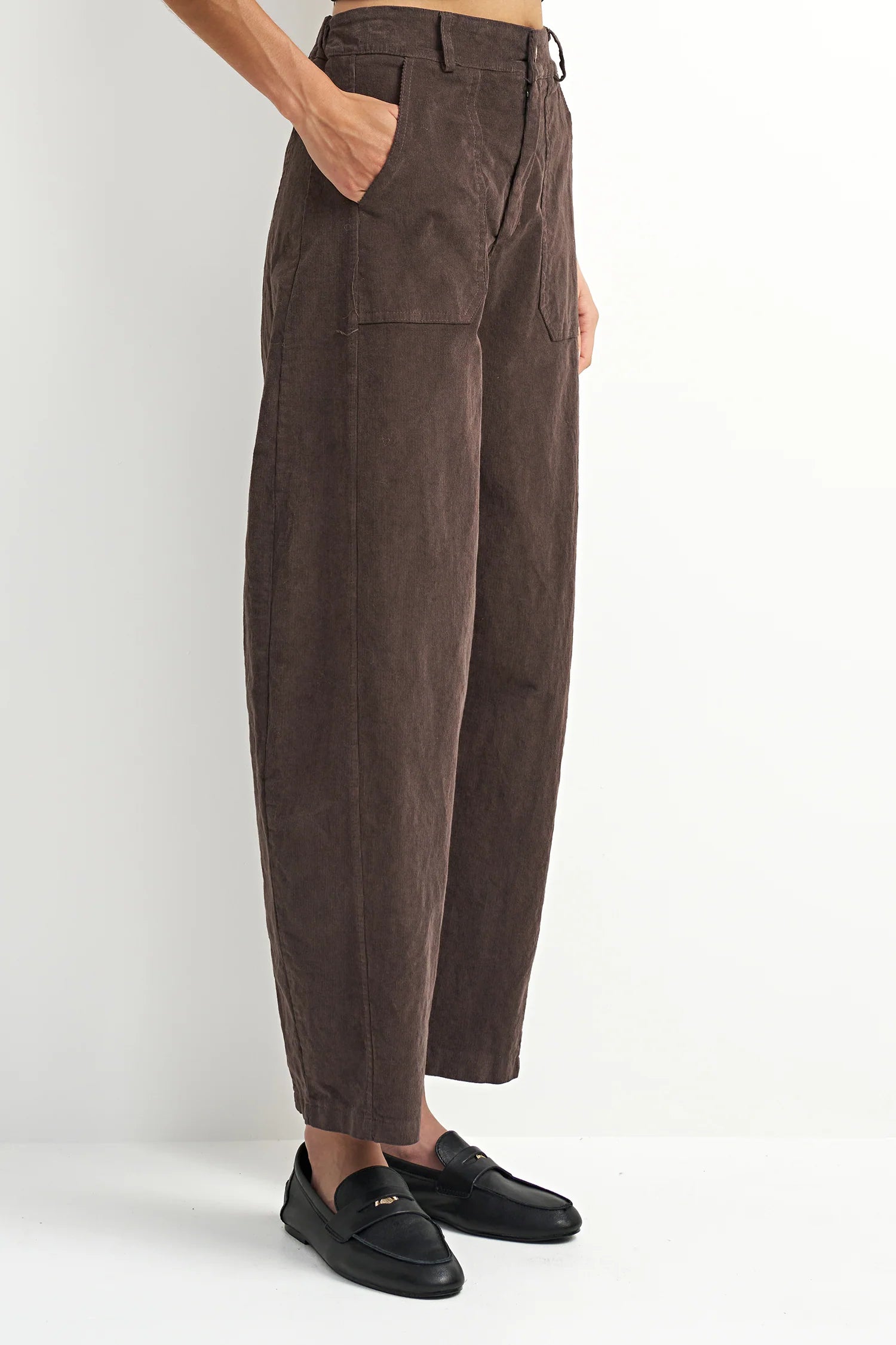 Emmerson Slim Barrel Pants - Brown