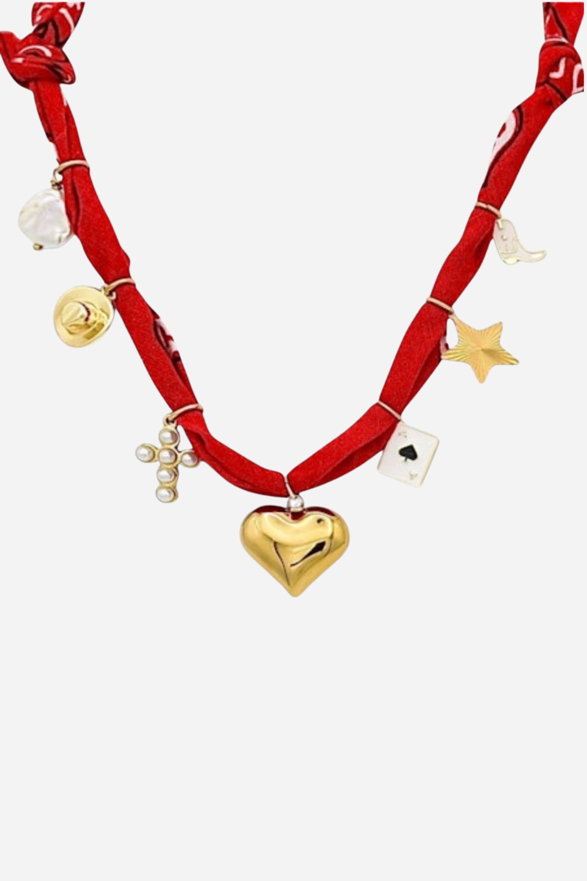 Farrah B Saloon Bandana Charm Necklace