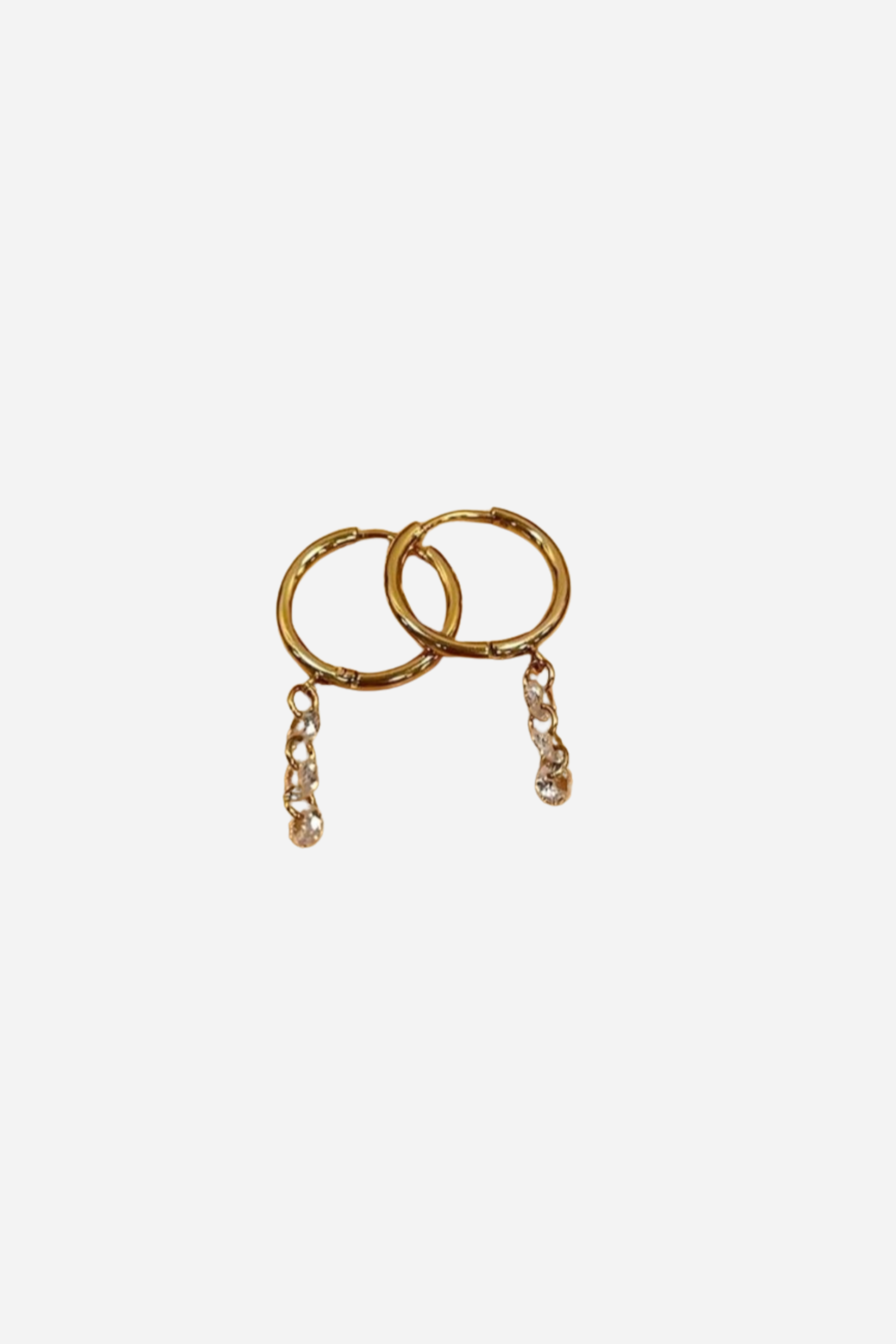 18K Megan Diamond Hoop Earrings