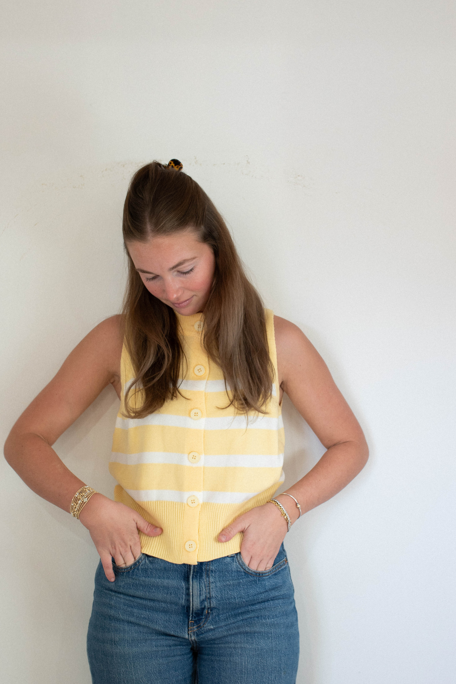 Mykonos Knit Vest - Butter