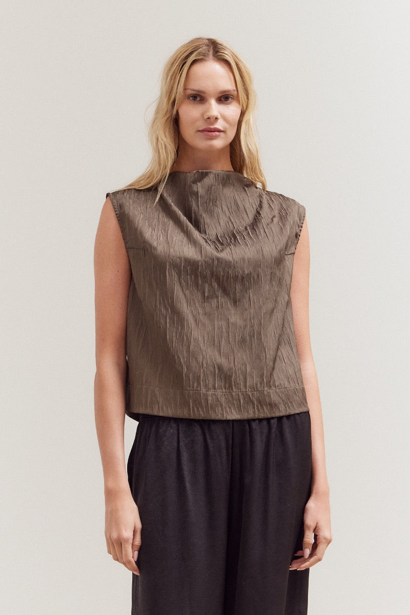 Claudia Mock Neck Tank Top