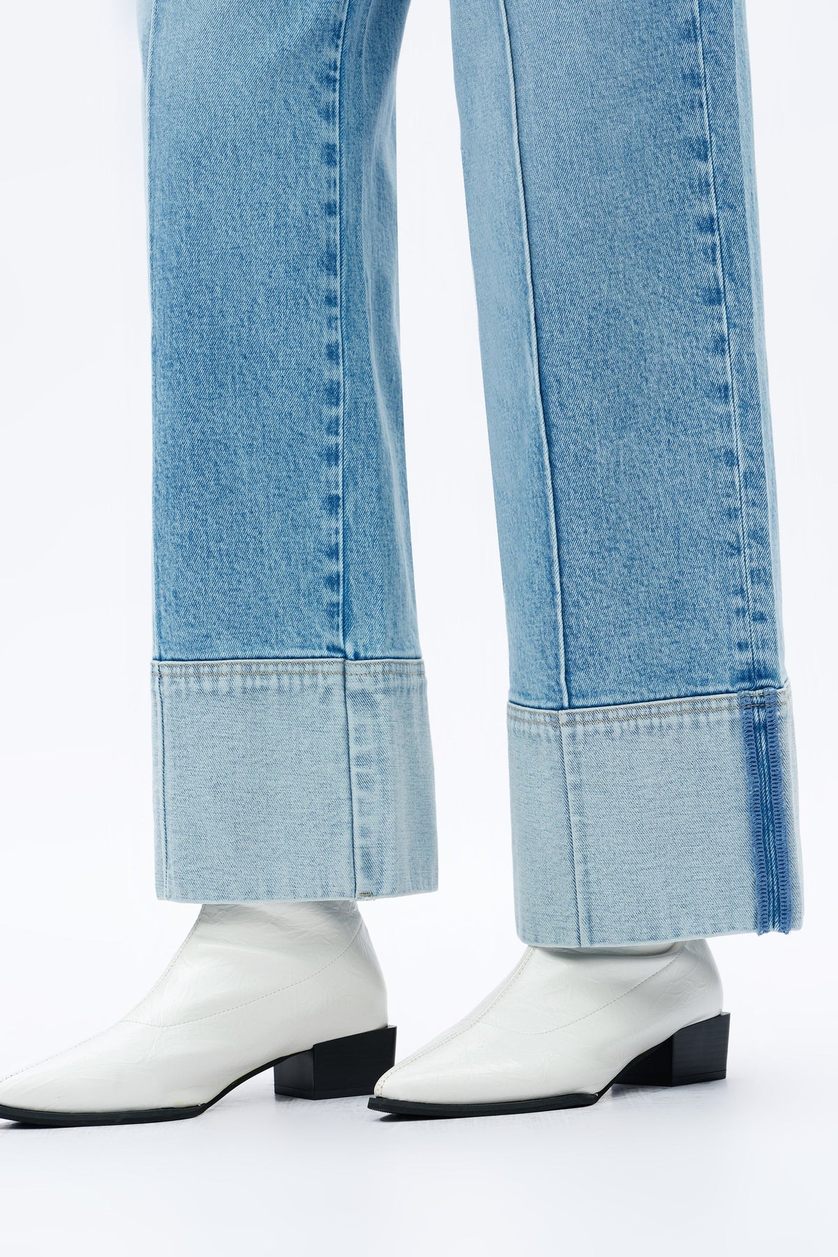 High Rise Wide Leg Jeans - Light Blue