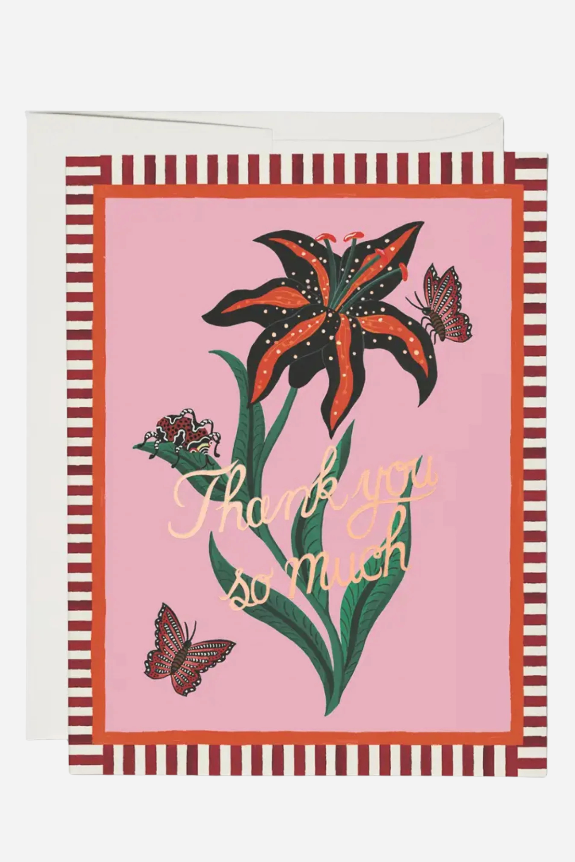 Red Cap Cards - Tiger Lily Thanks