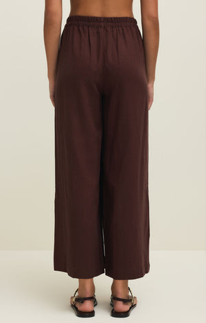 Z Supply Scout Linen Pant - Chocolate Cherry