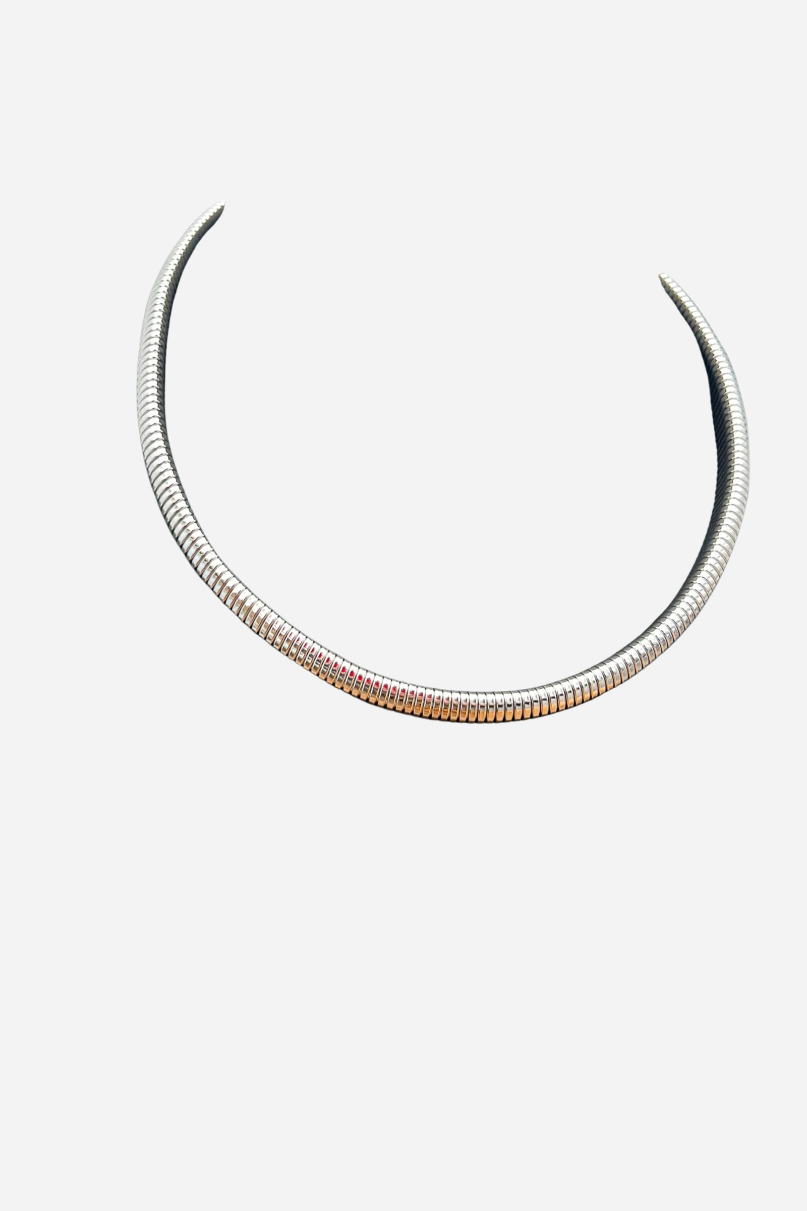 18K Mariah Thick Choker Necklace - Silver