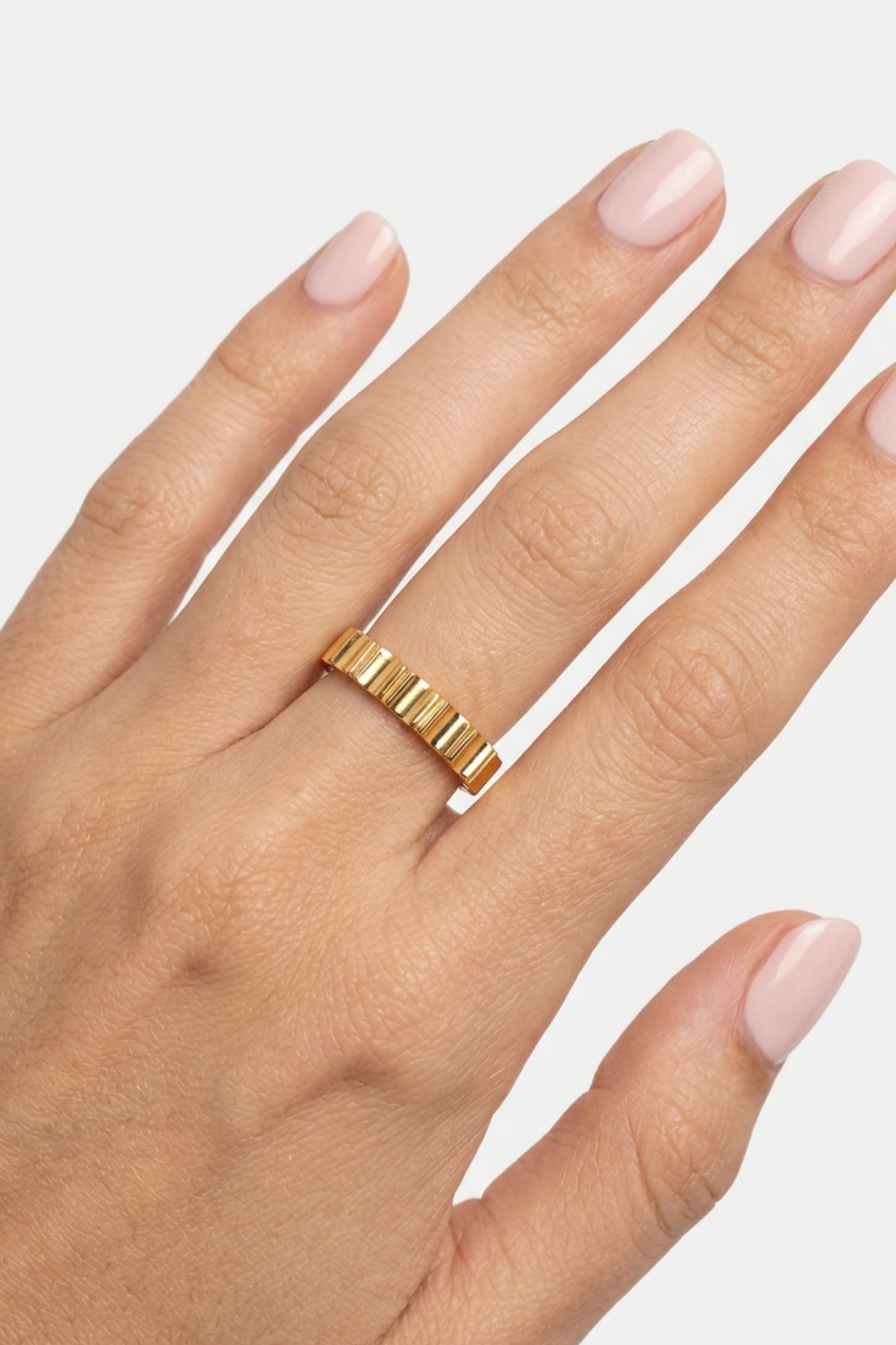 18K Zoe Ribbed Ring