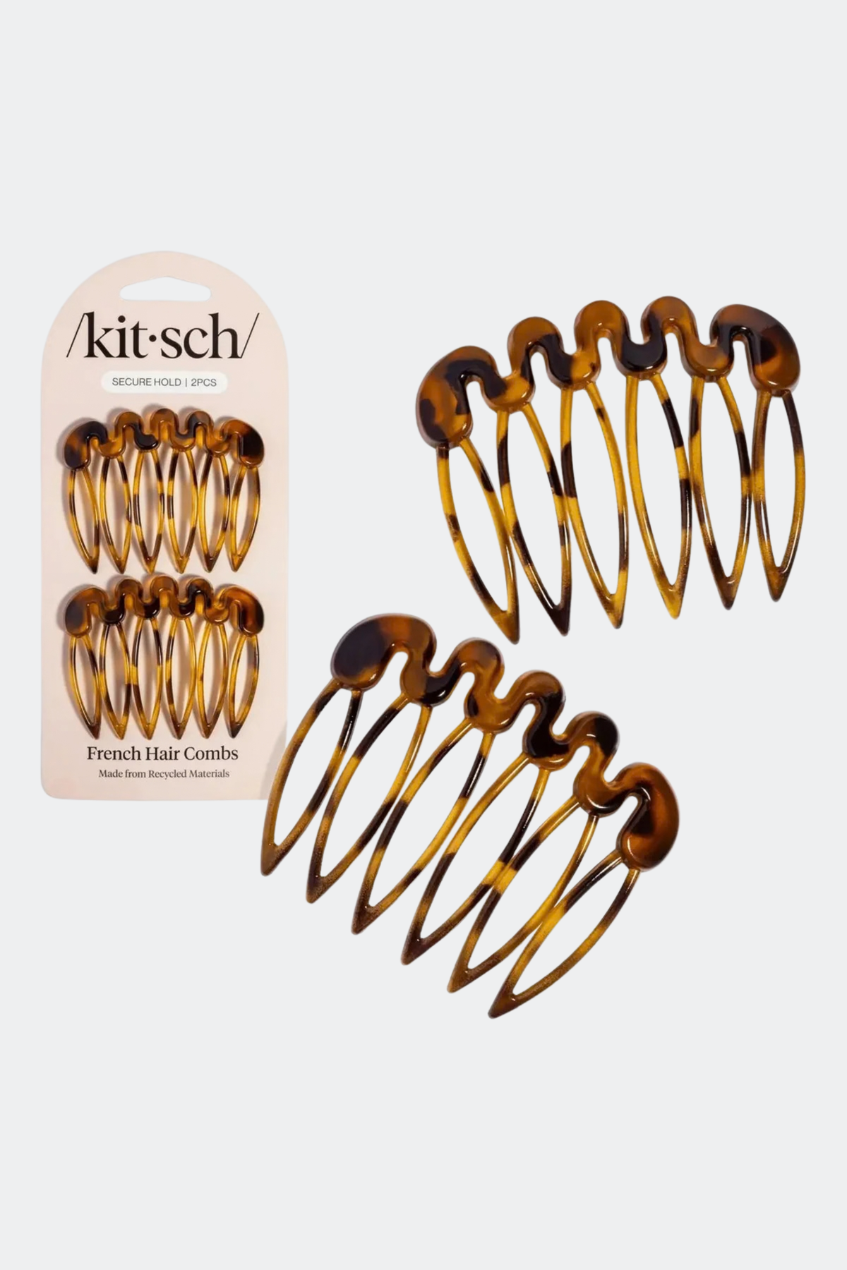 KITSCH - Recycled Plastic French Hair Combs - 2pc Set