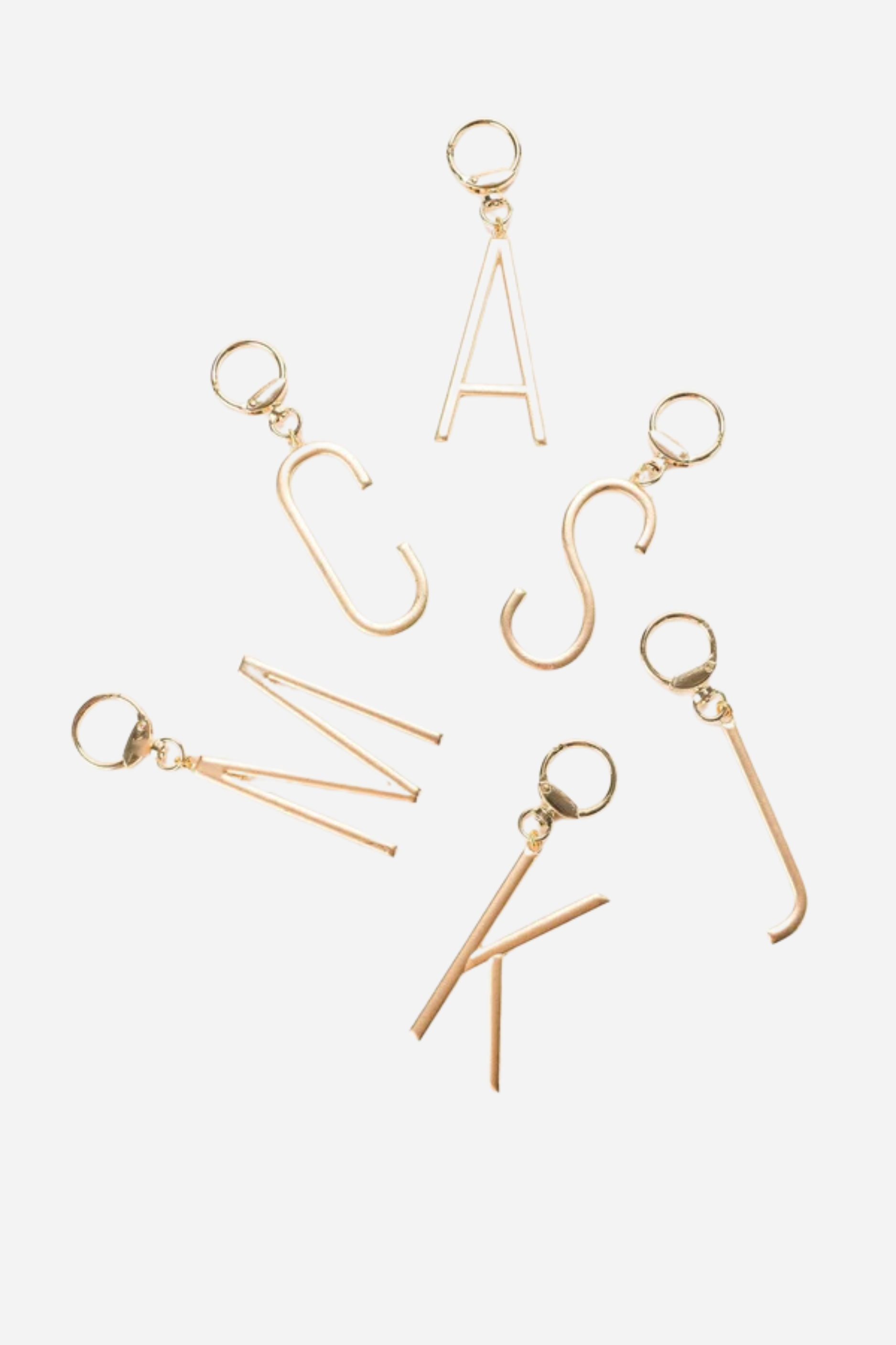 Gold Initial Bag Charm