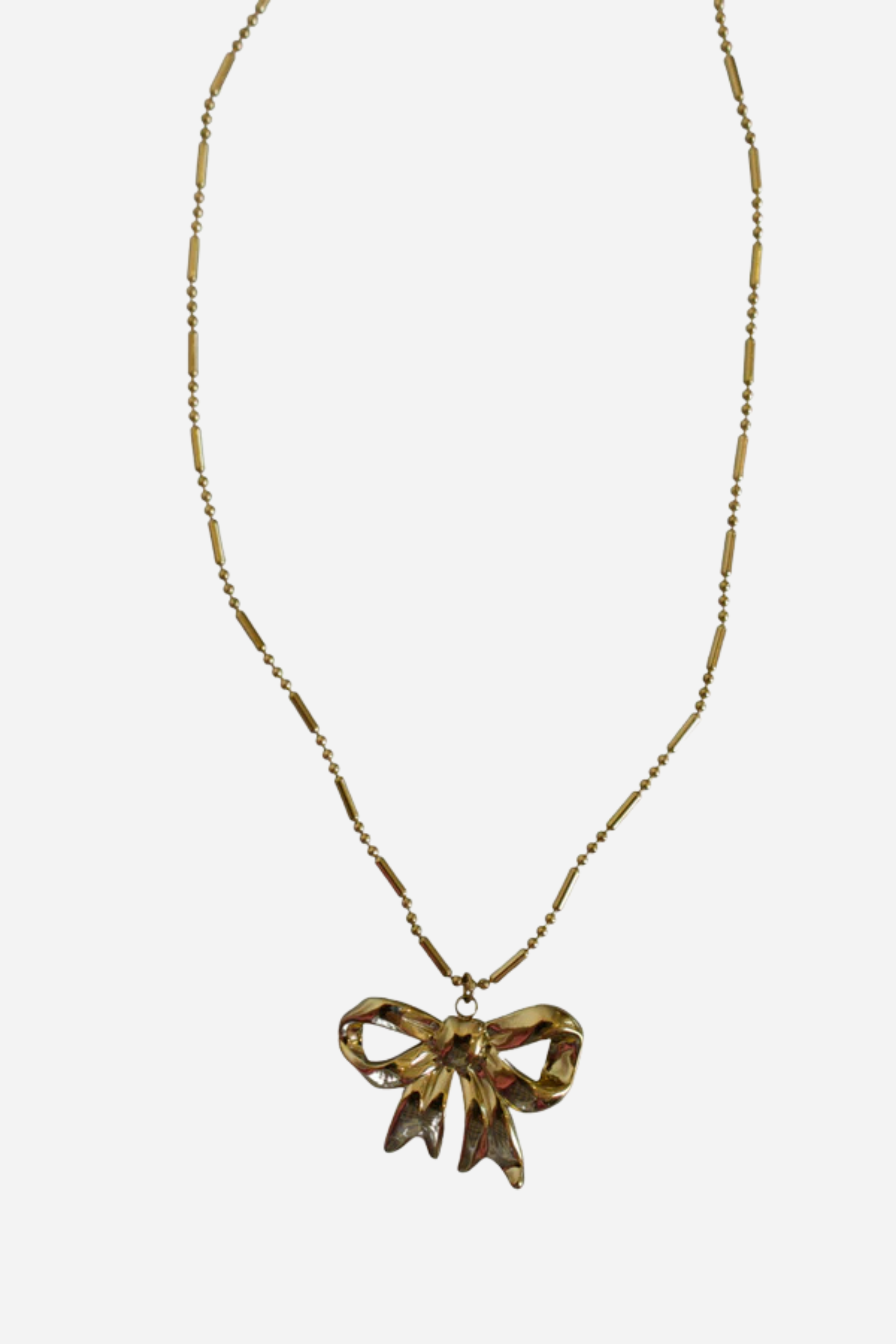 18K Rose Bow Necklace