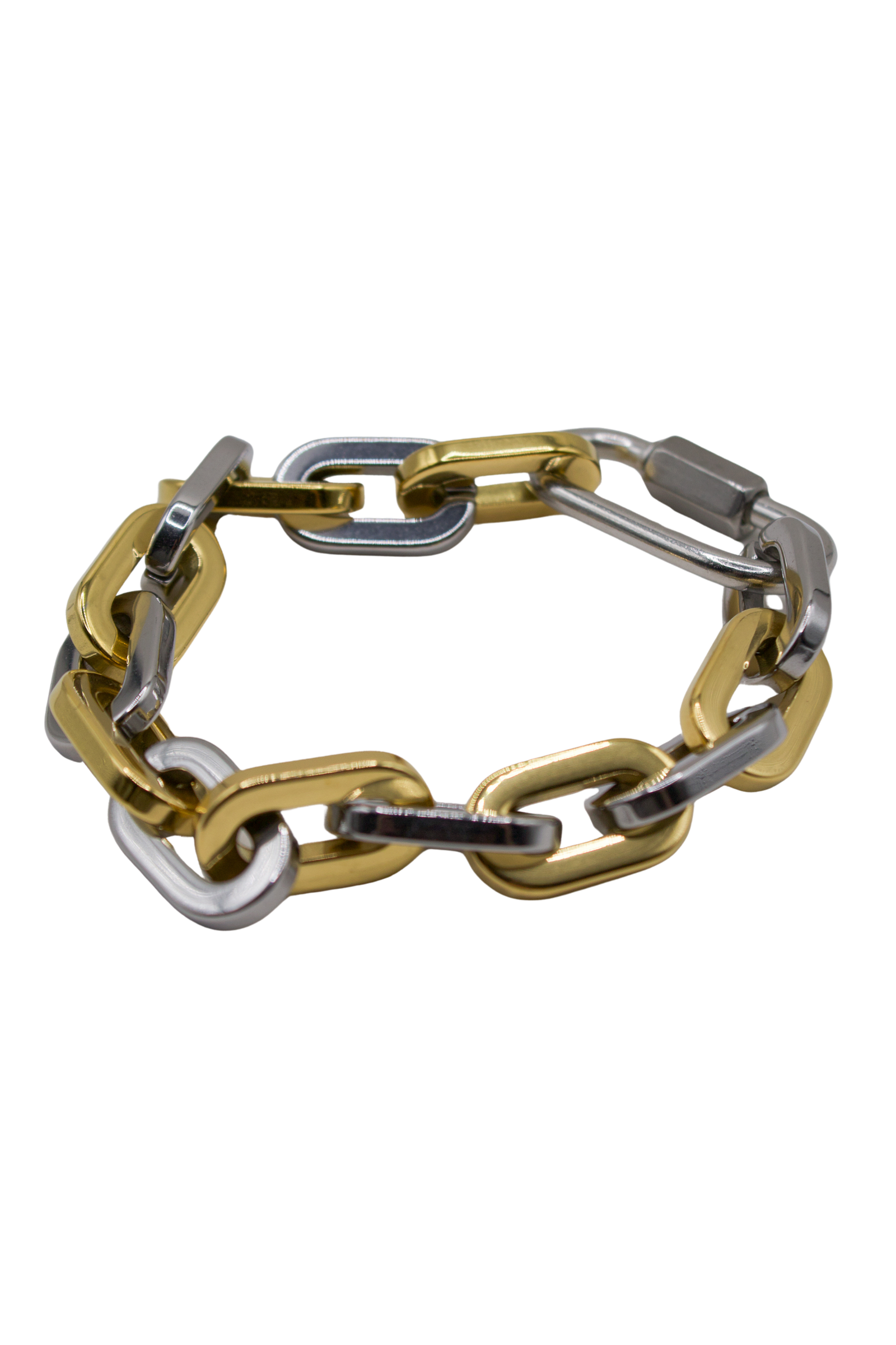 18K Eliana Thick Chain Bracelet - Mixed Metal