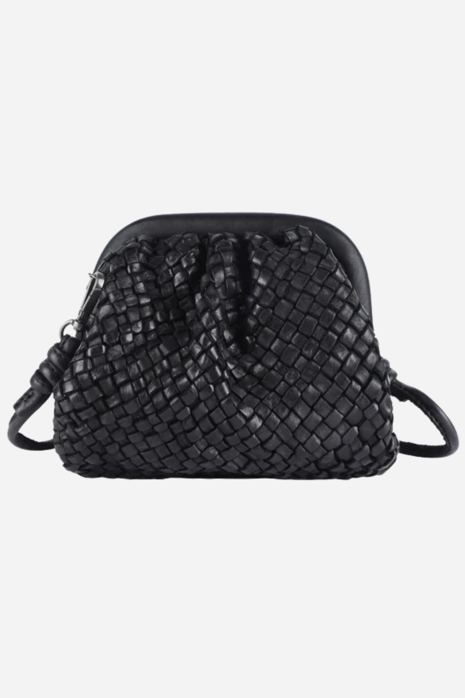 Hayworth Leather Crossbody Purse - Black