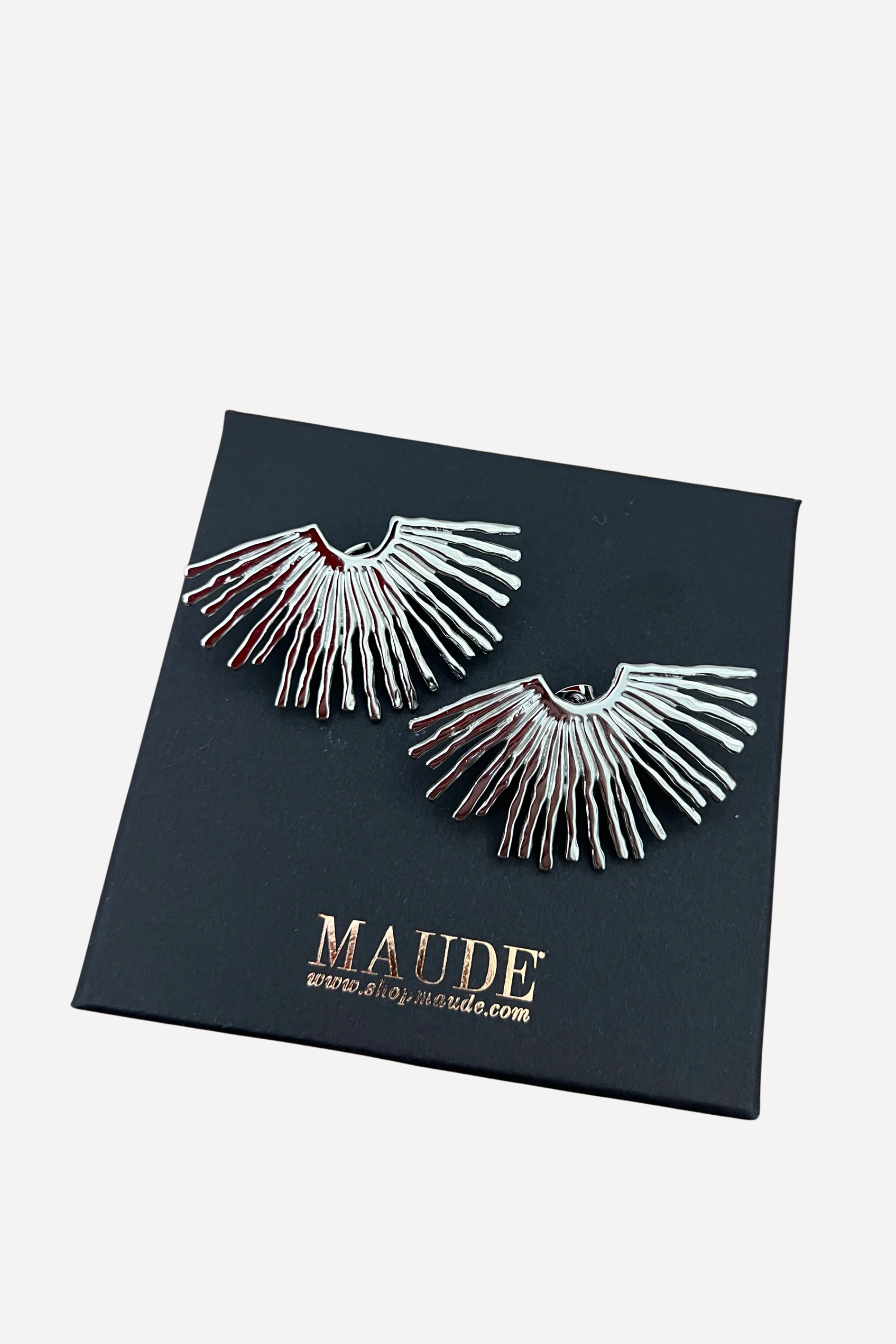 18K Half Sun Statement Earrings