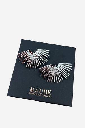 18K Half Sun Statement Earrings