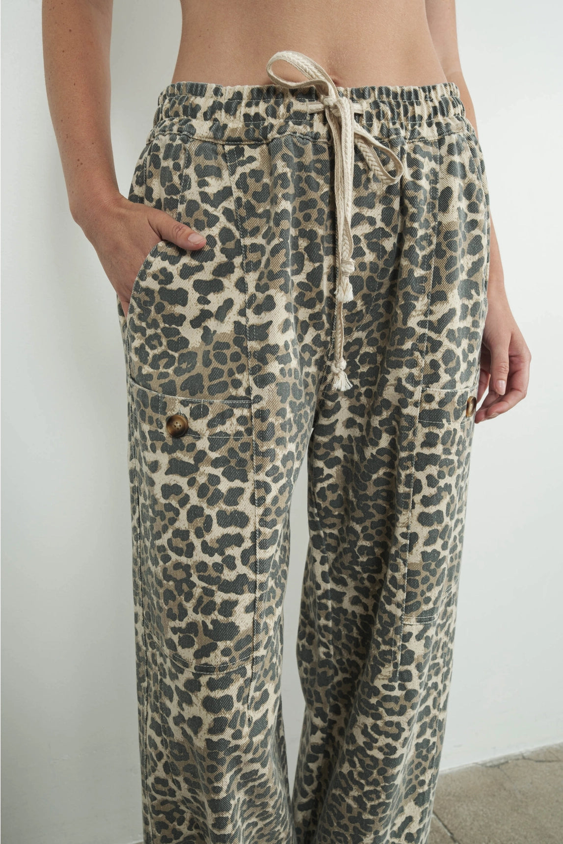 Leopard Print Relaxed Pants