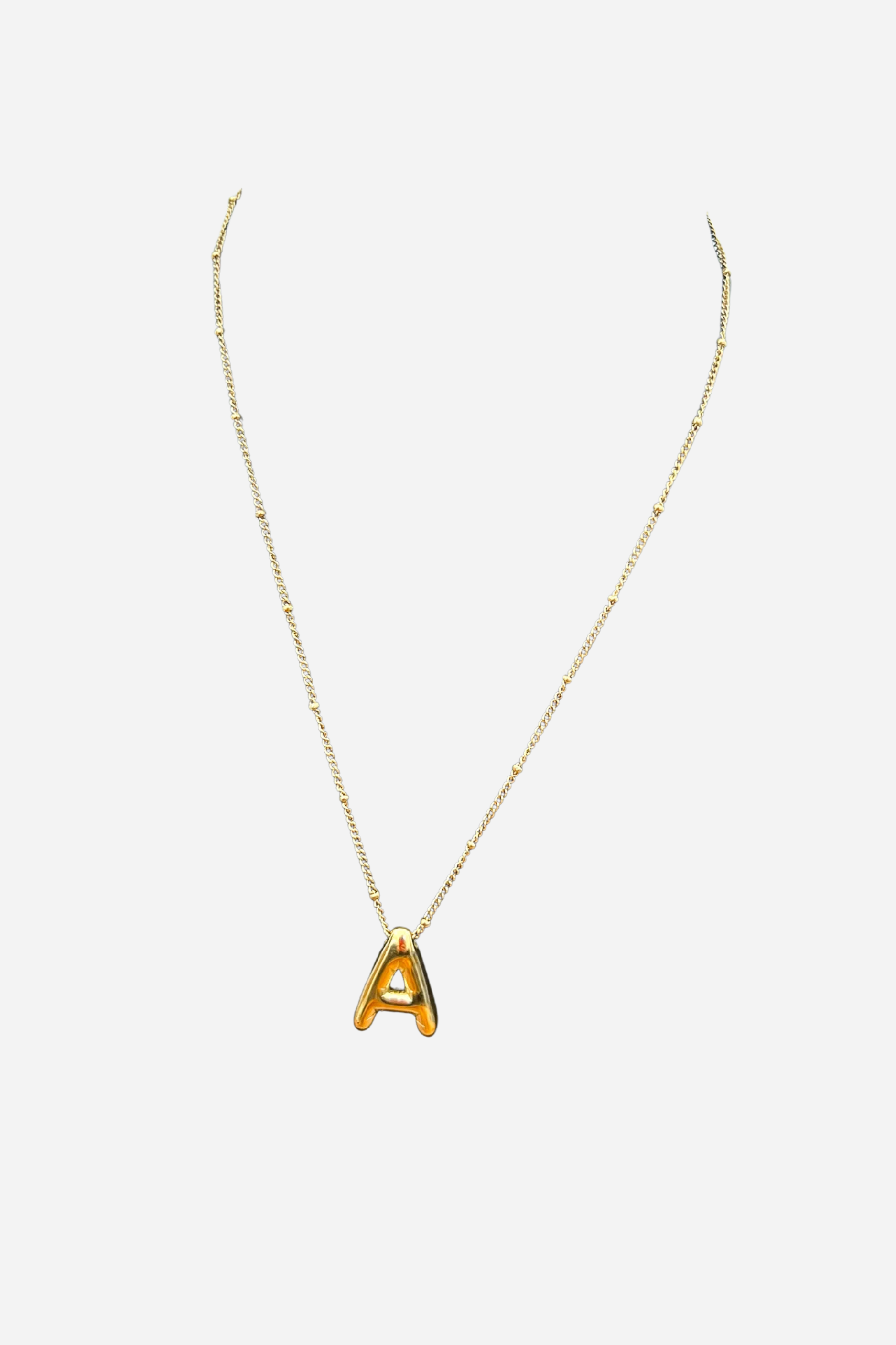 18K Balloon Initial Necklace