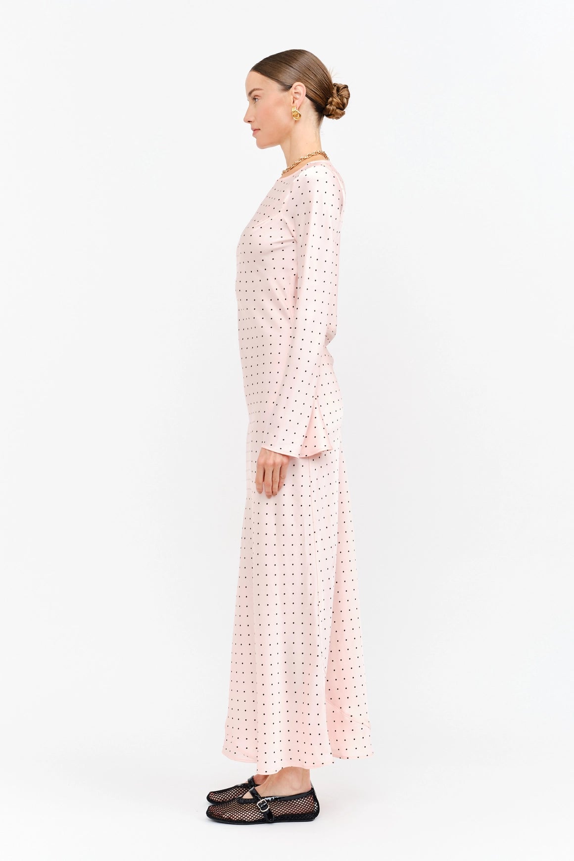Georgie Polka Dot Maxi Dress - Pink