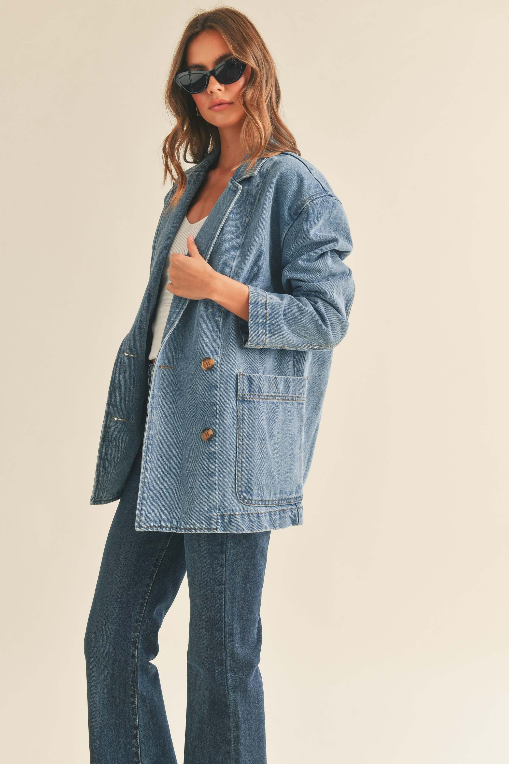 Oversized Denim Blazer