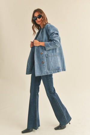 Oversized Denim Blazer