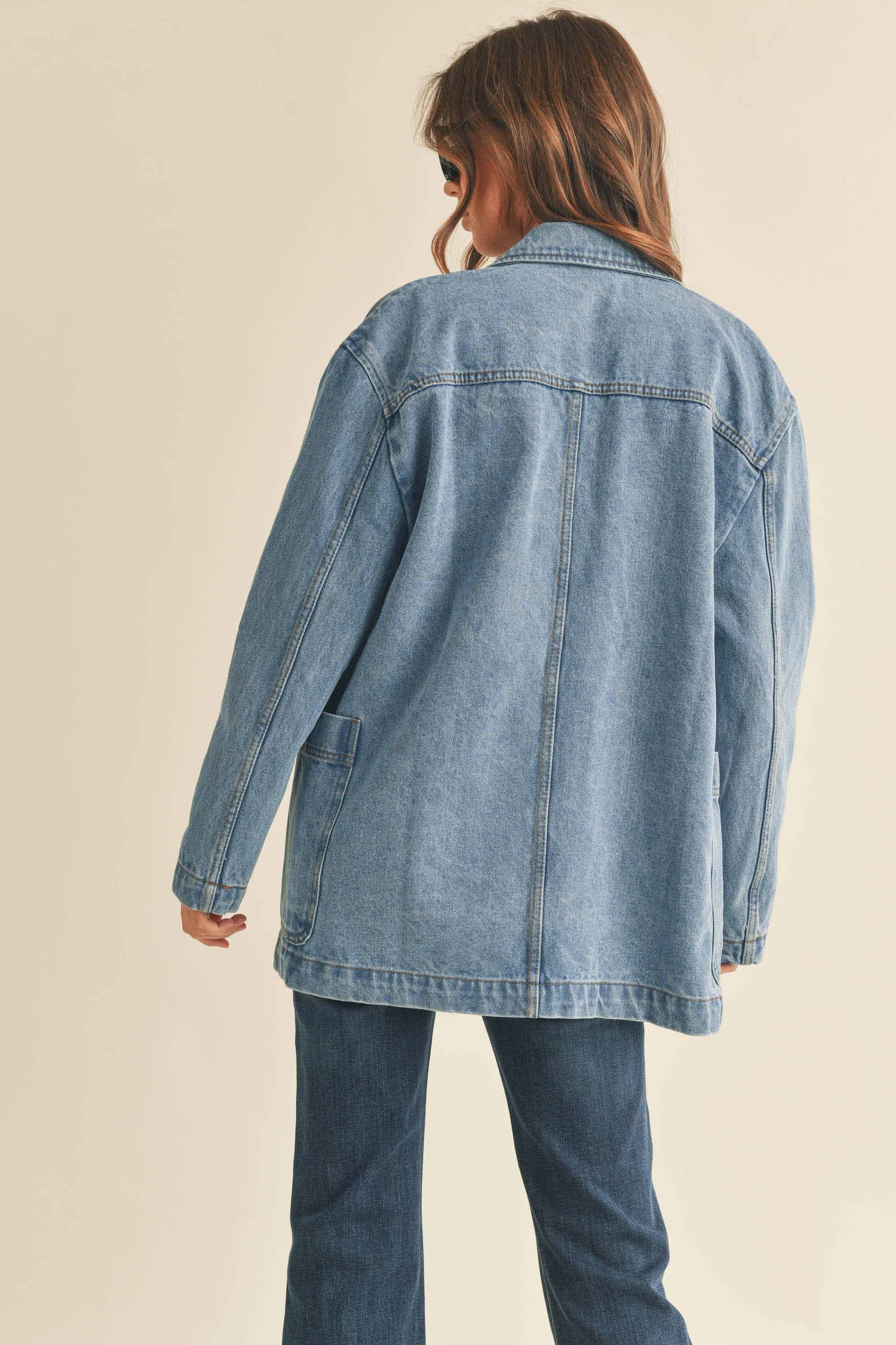 Oversized Denim Blazer