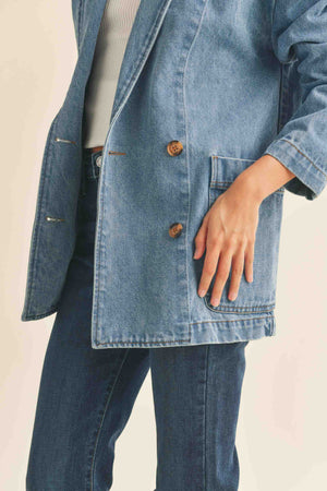 Oversized Denim Blazer