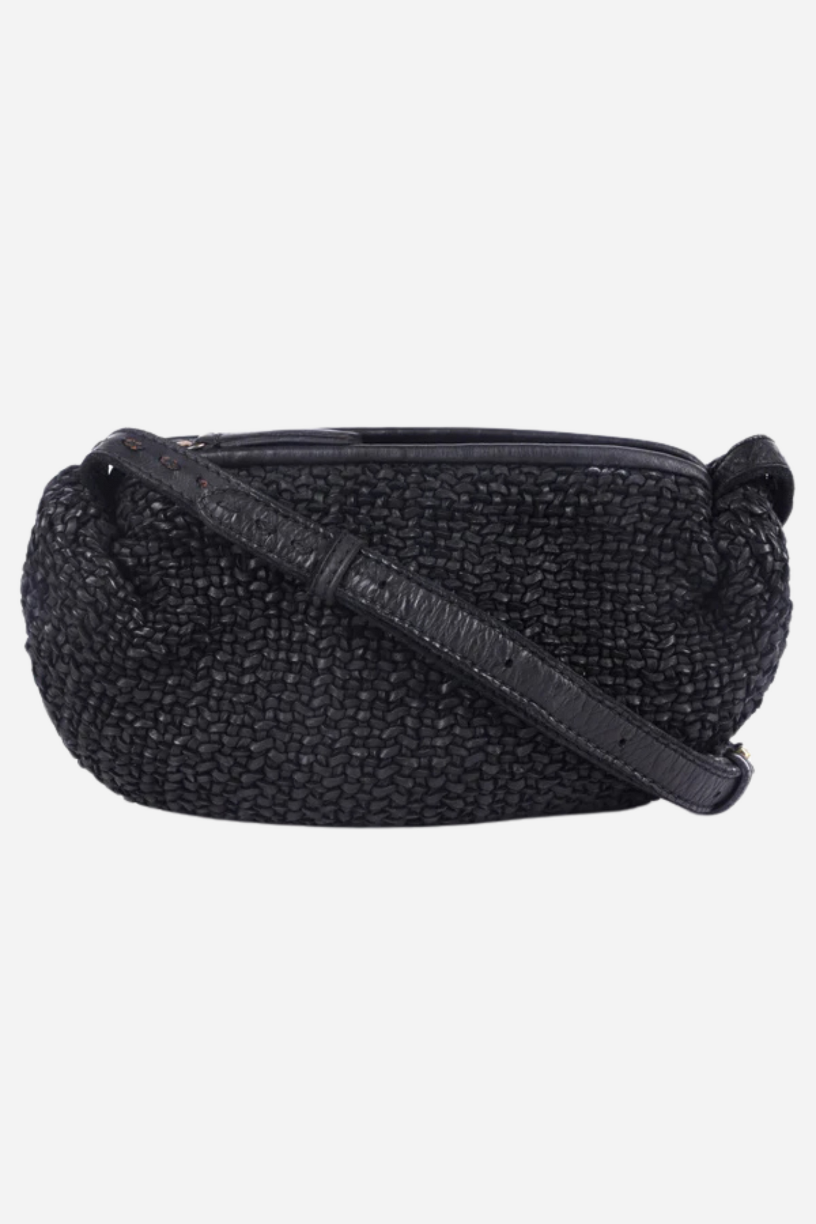 Shay Leather Crossbody Purse - Black