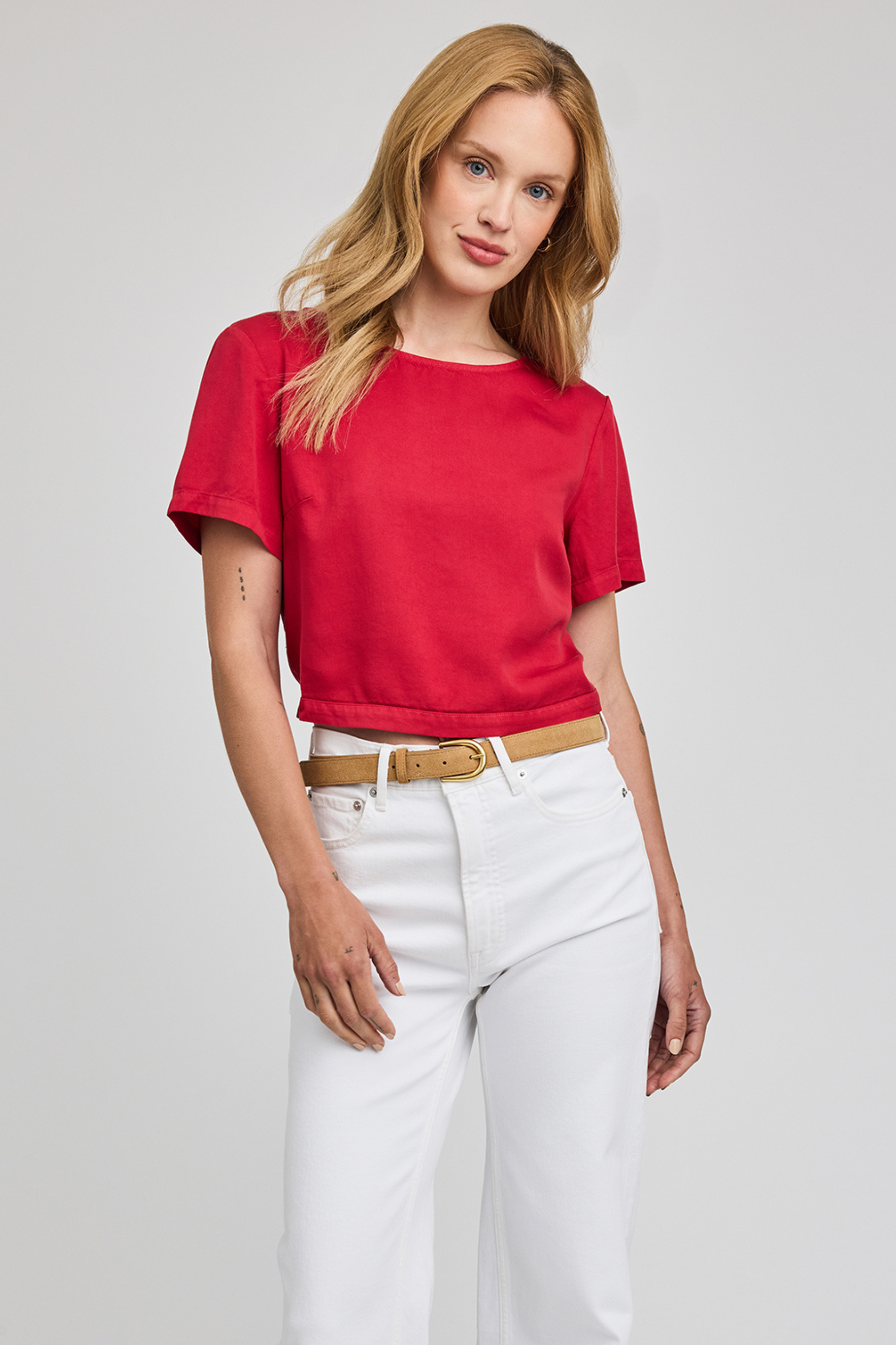 Alessandra Top - Washed Red