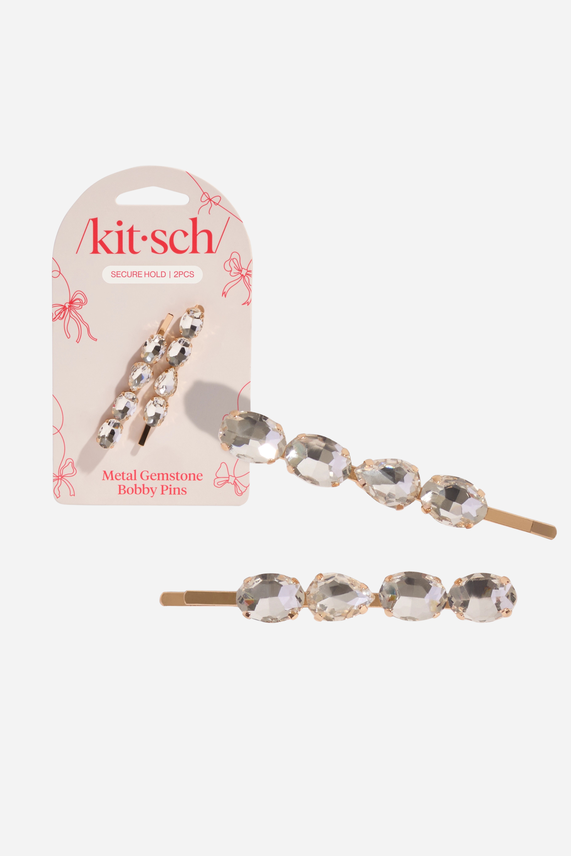 KITSCH Gemstone Bobby Pins - 2pc Set