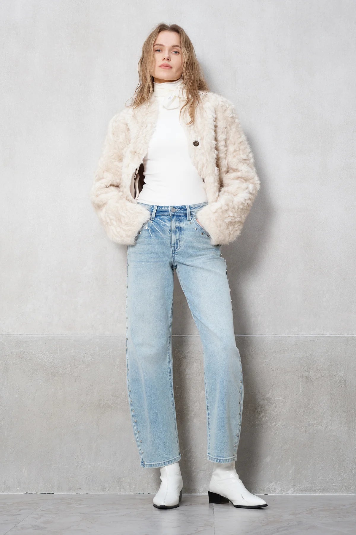 Tokyo Mid Rise Studded Jeans - Luminara