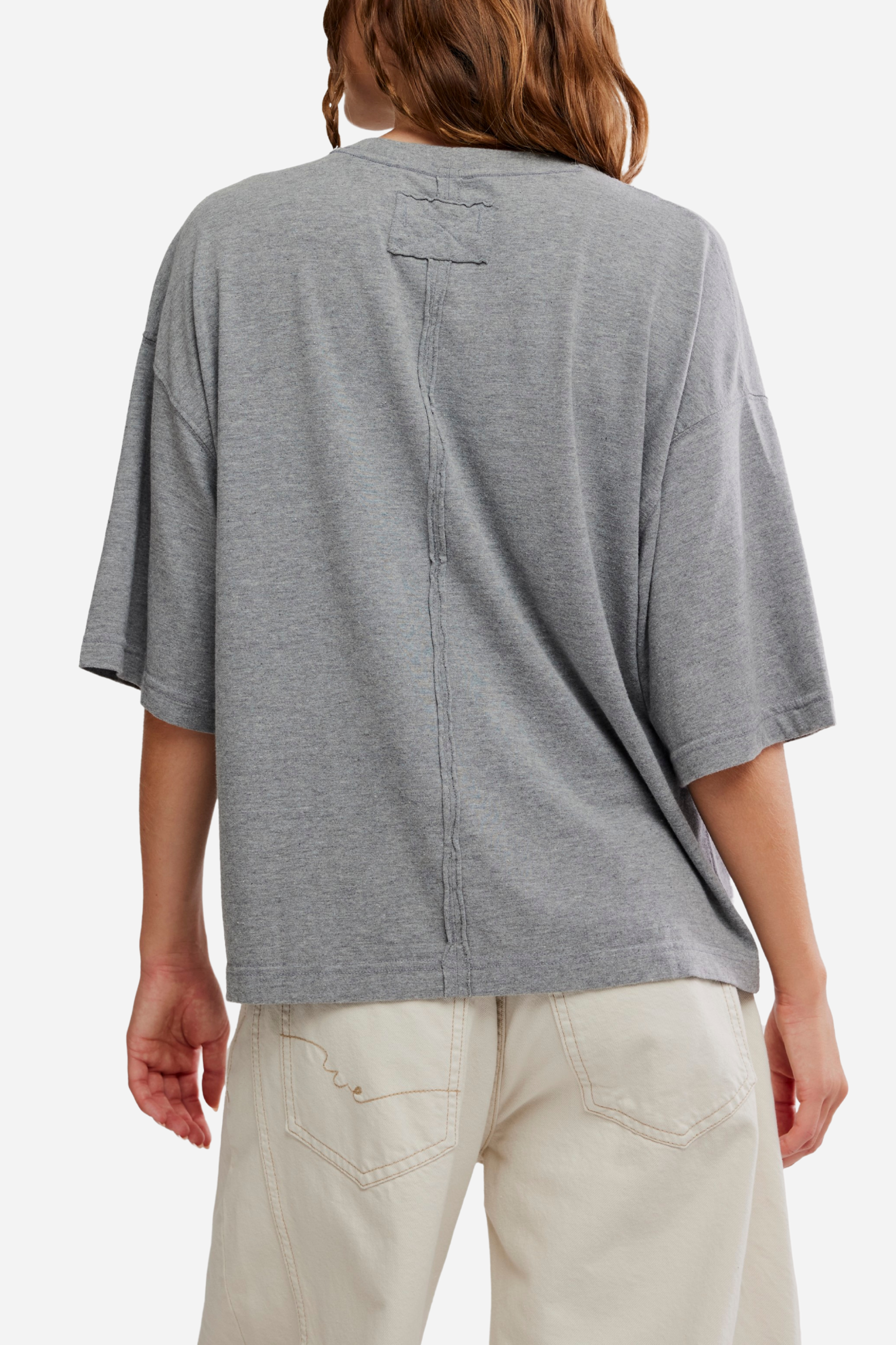 Free People - Perfect Oversized Tee - Heather Grey