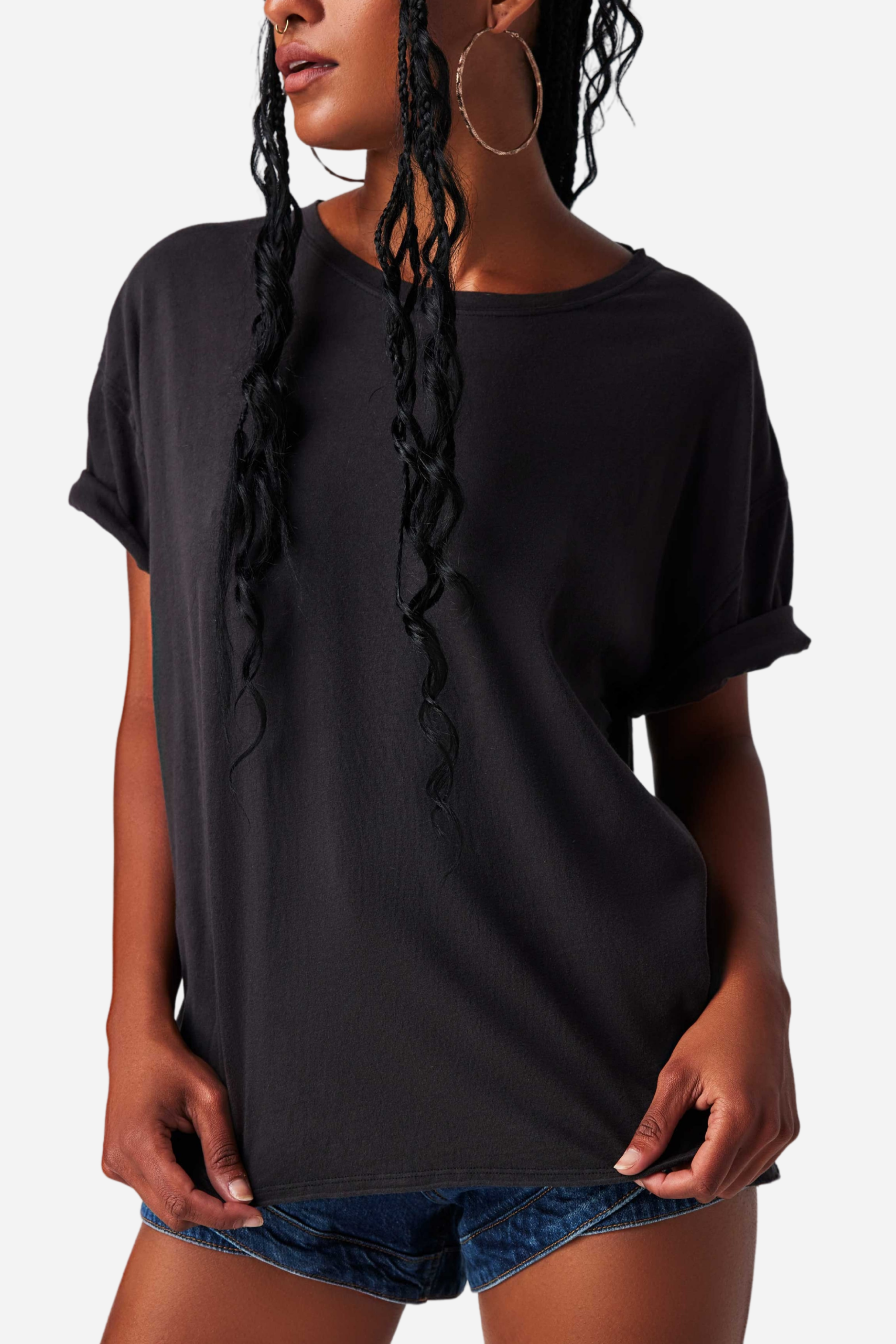 Free People Nina Tee - Black