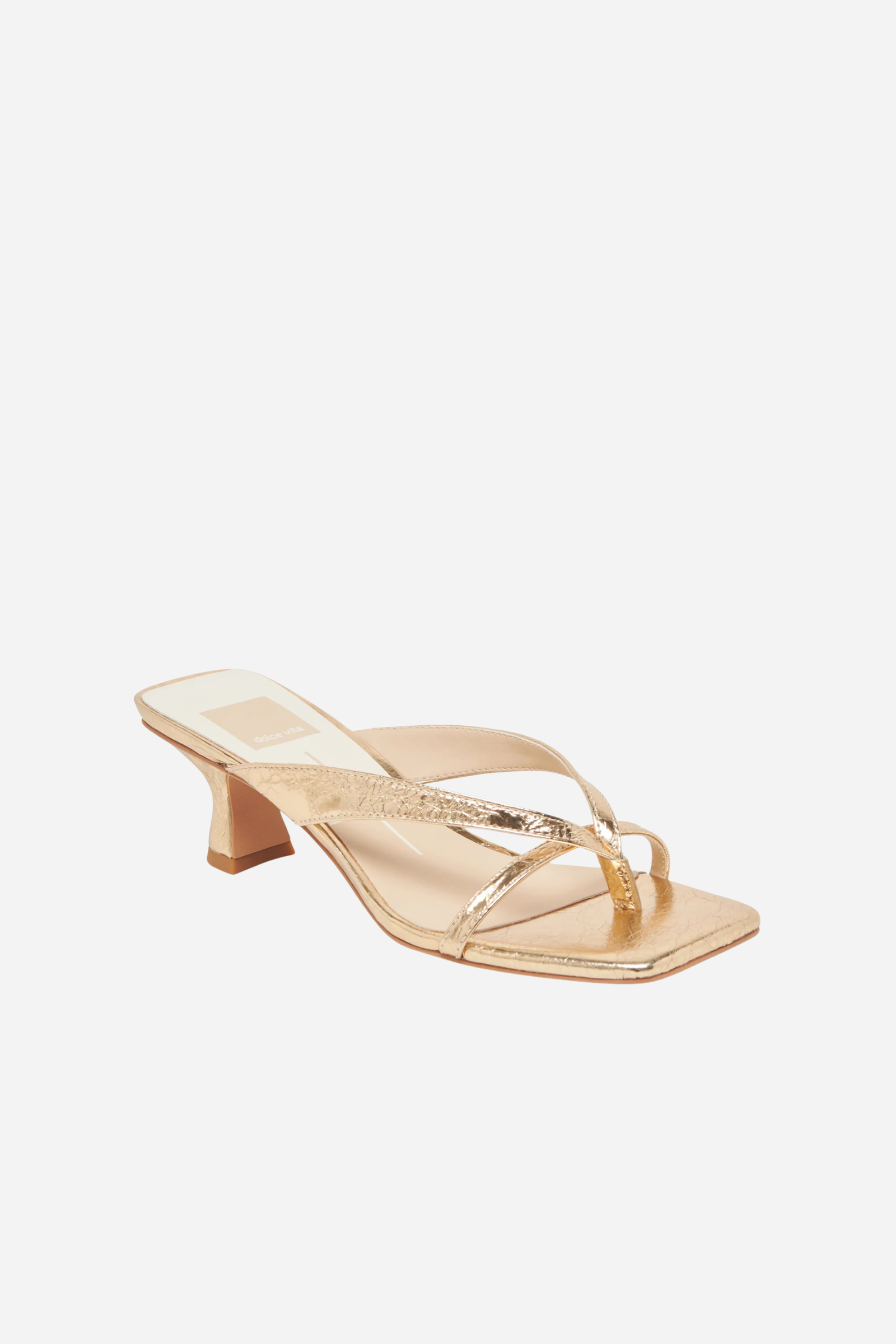 Dolce Vita Brevel Heels - Gold Leather