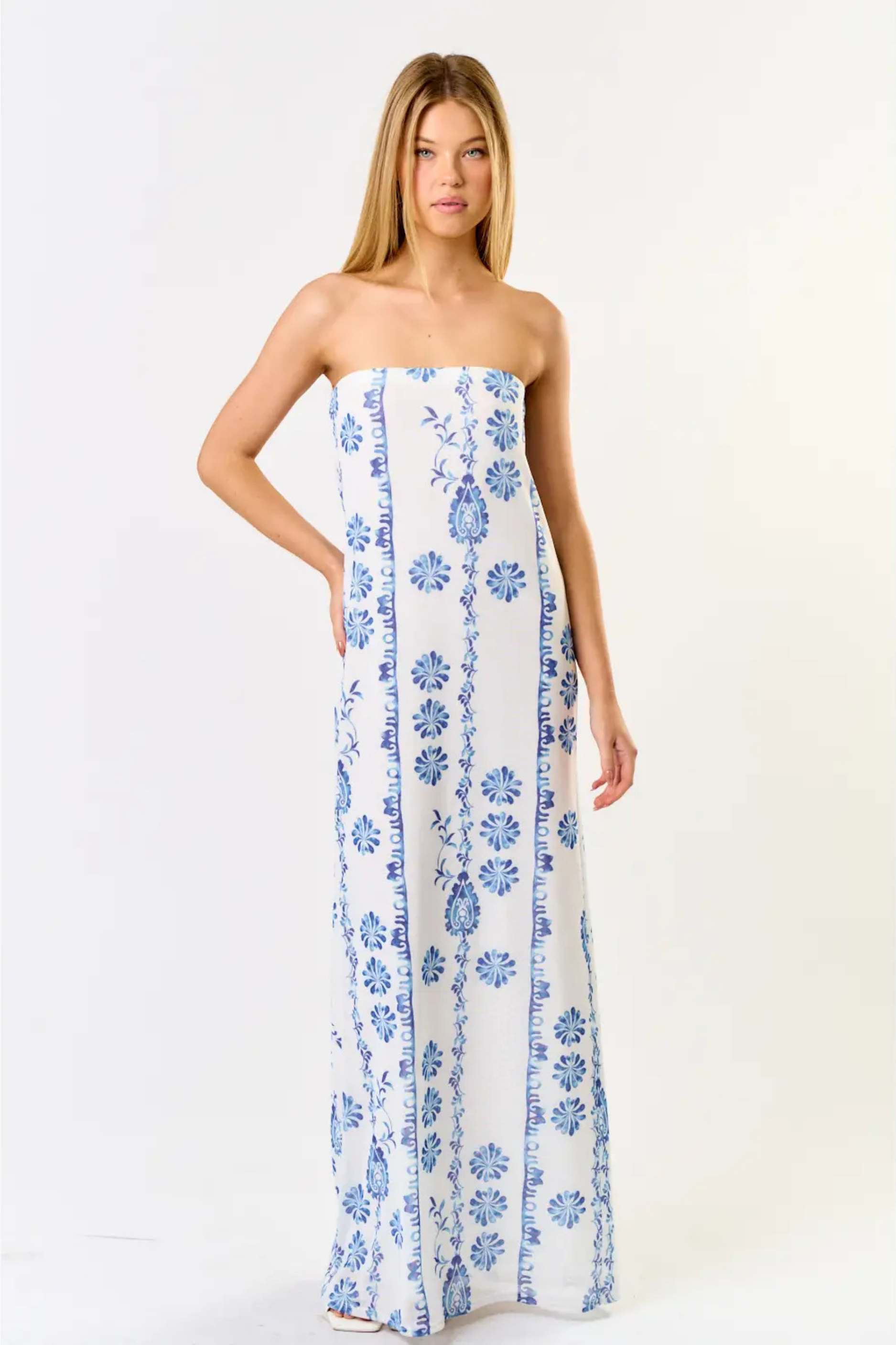 Coastal Vibes Maxi Dress - Blue