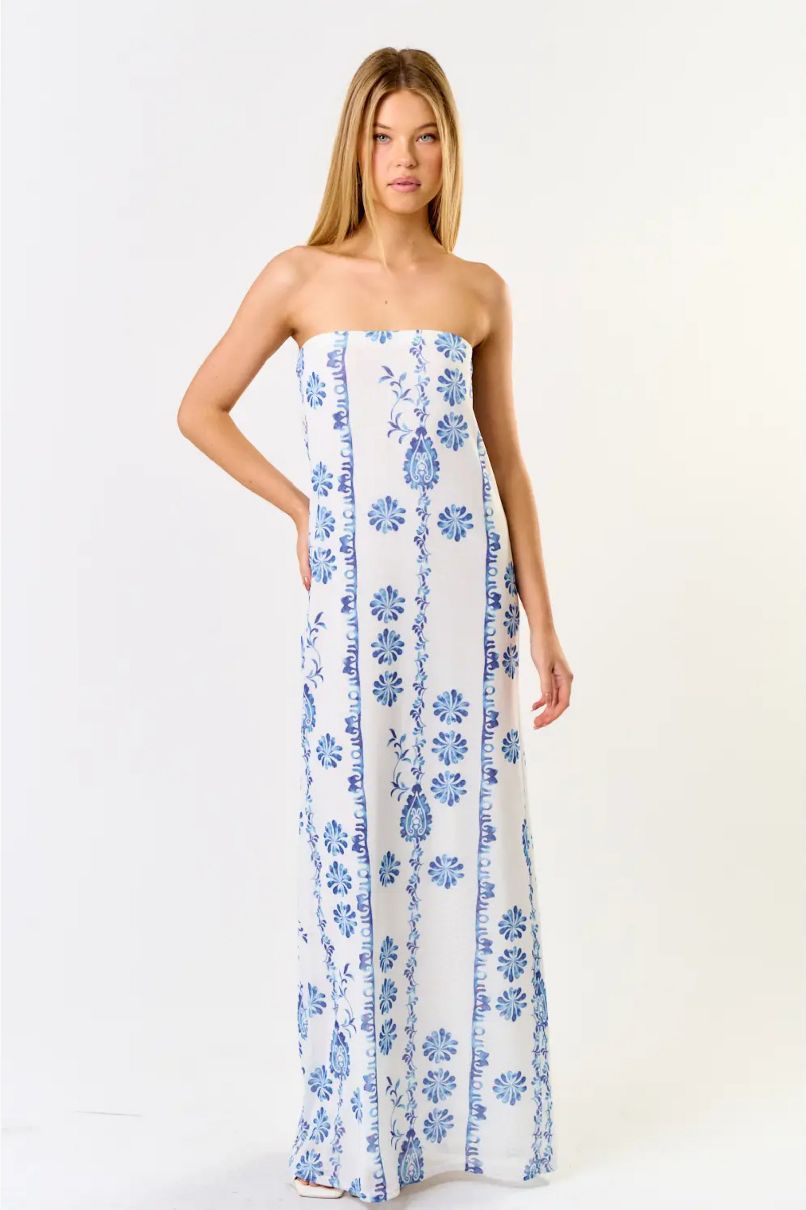 Coastal Vibes Maxi Dress - Blue