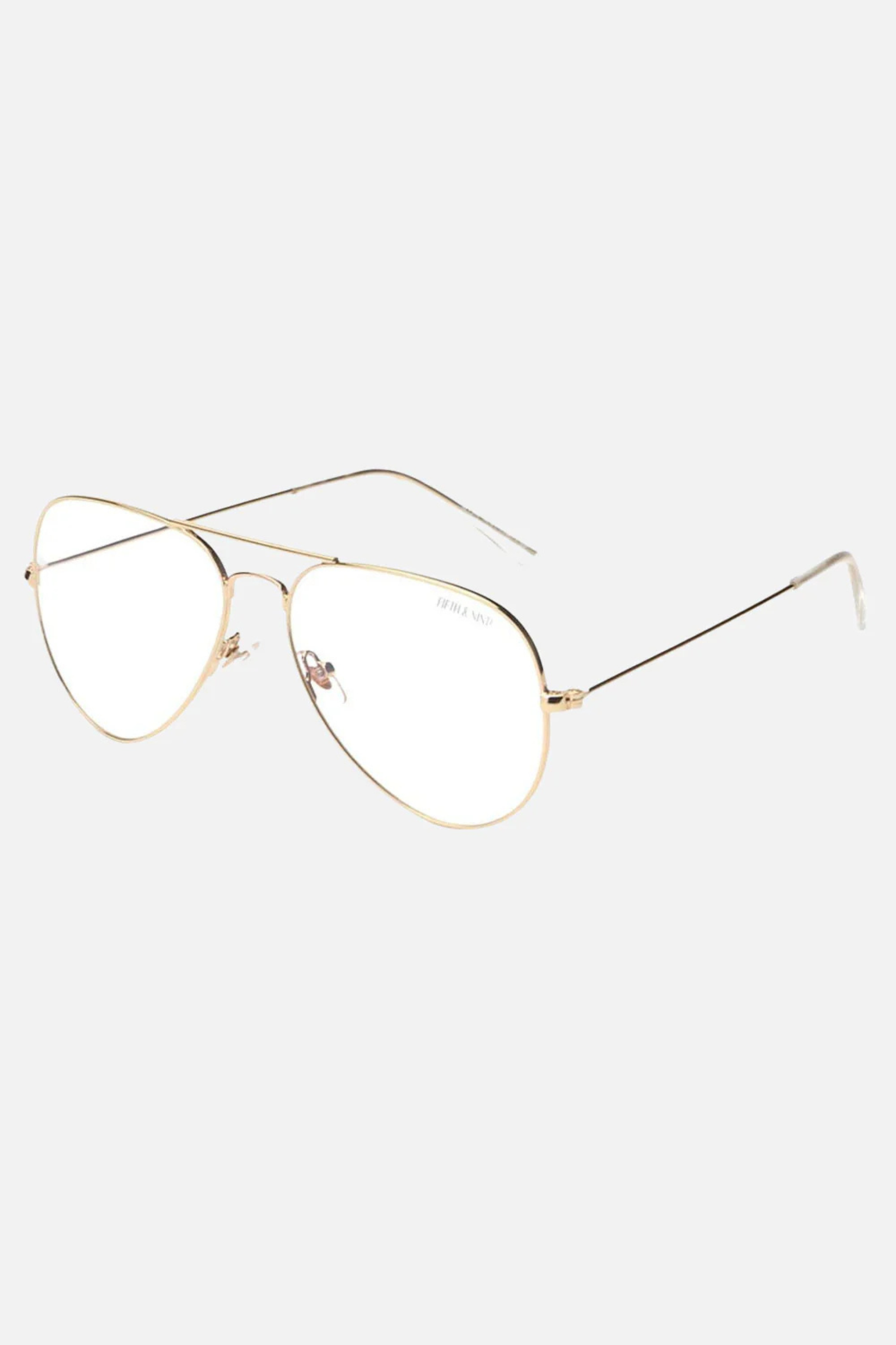 Charlie Blue Light Glasses - Gold